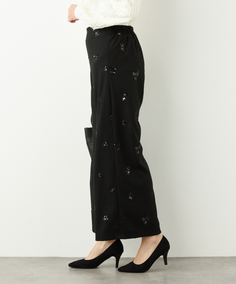 スパンコールワイドパンツ