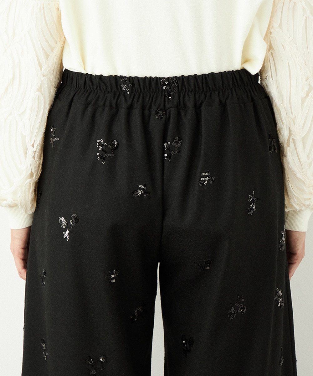 スパンコールワイドパンツ