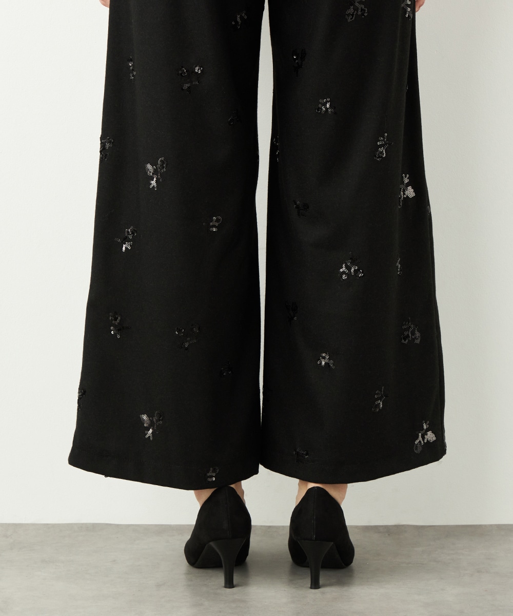 スパンコールワイドパンツ
