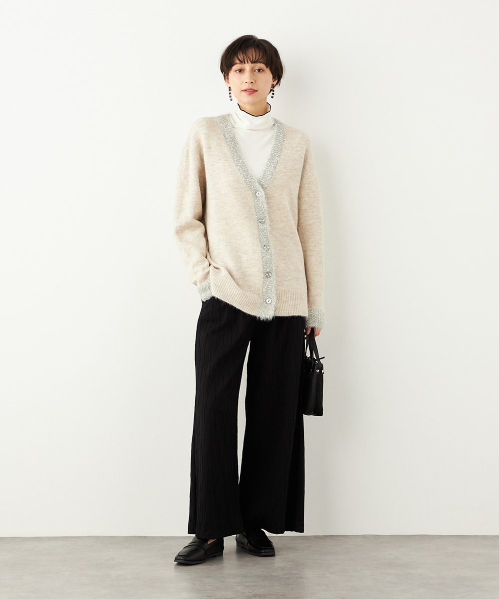 ふくれジャカードワイドパンツ