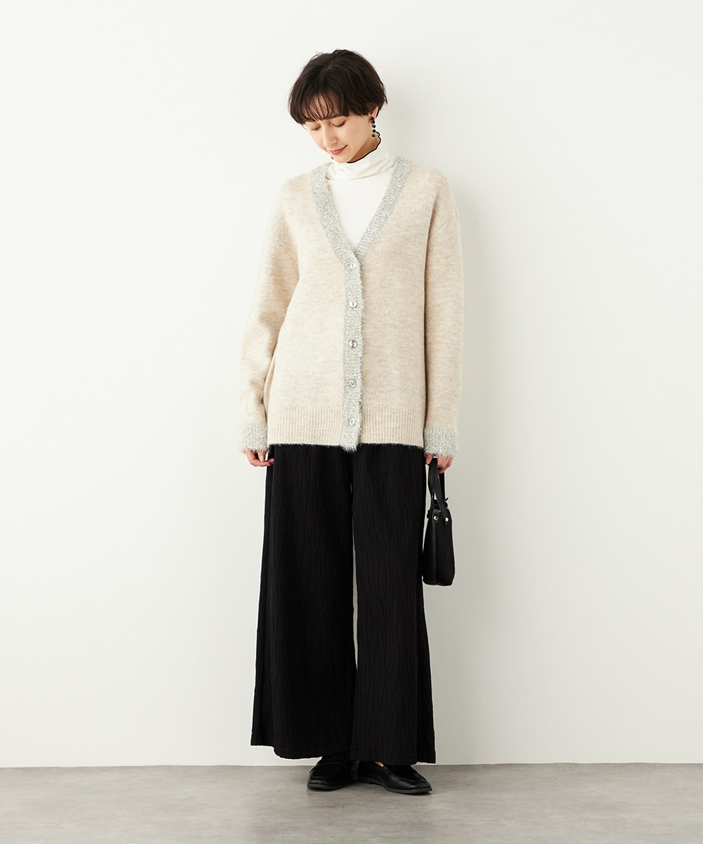 ふくれジャカードワイドパンツ