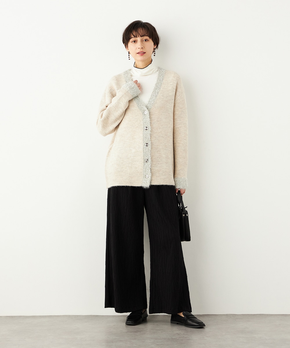 ふくれジャカードワイドパンツ