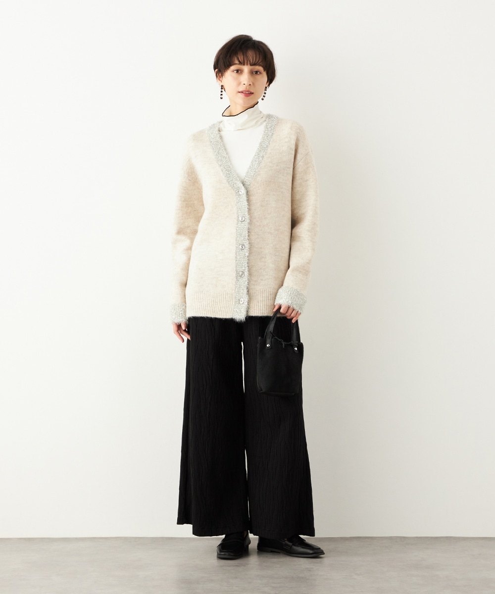 ふくれジャカードワイドパンツ