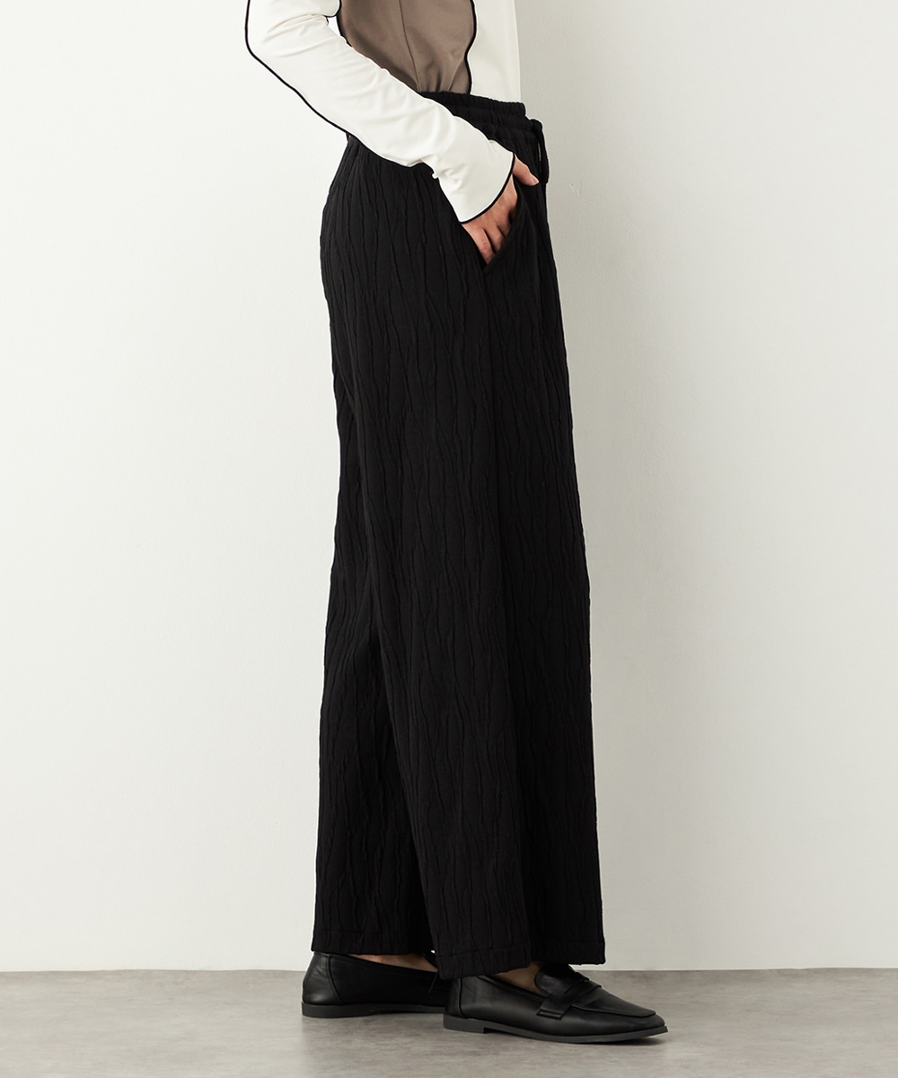 ふくれジャカードワイドパンツ