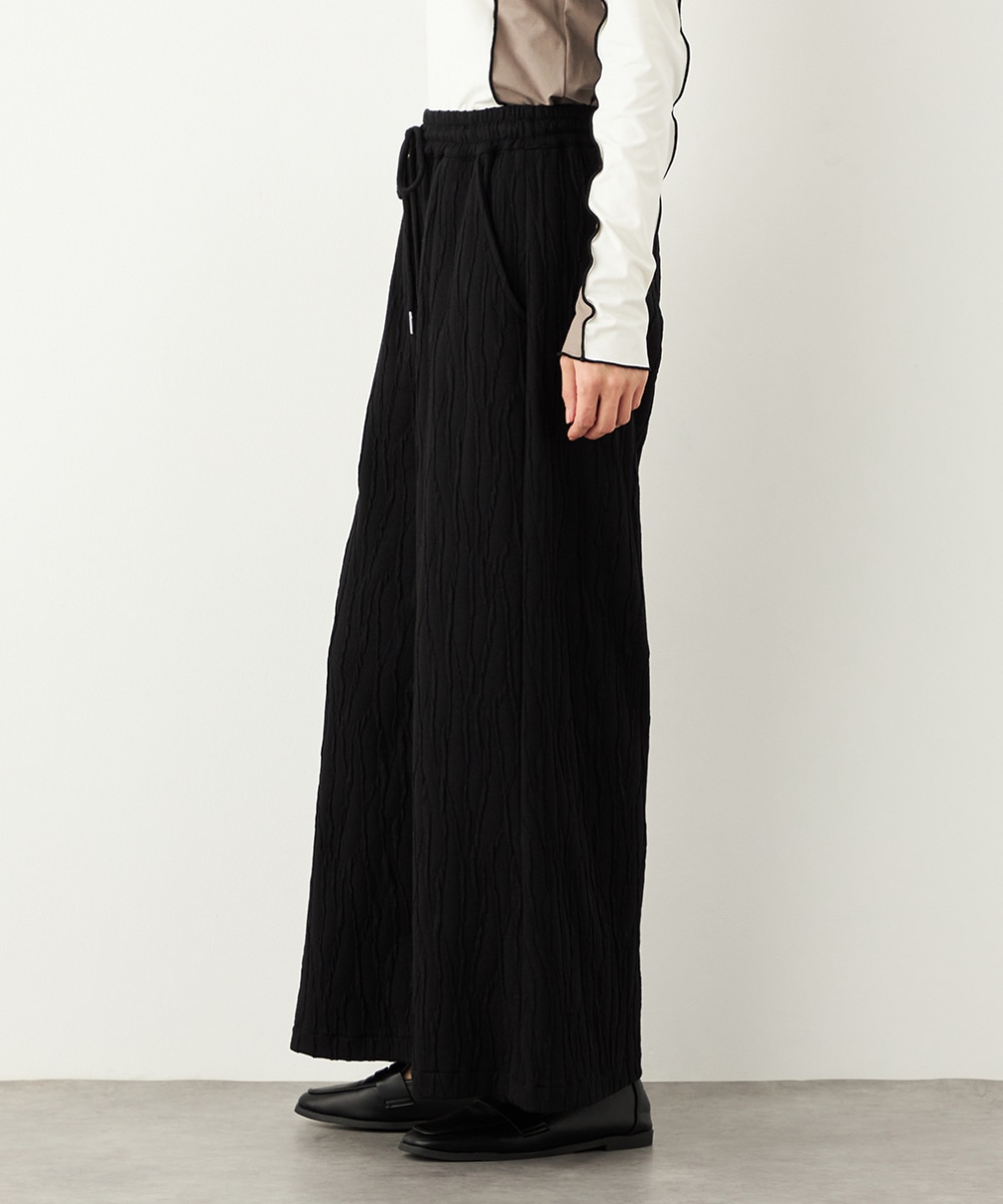 ふくれジャカードワイドパンツ