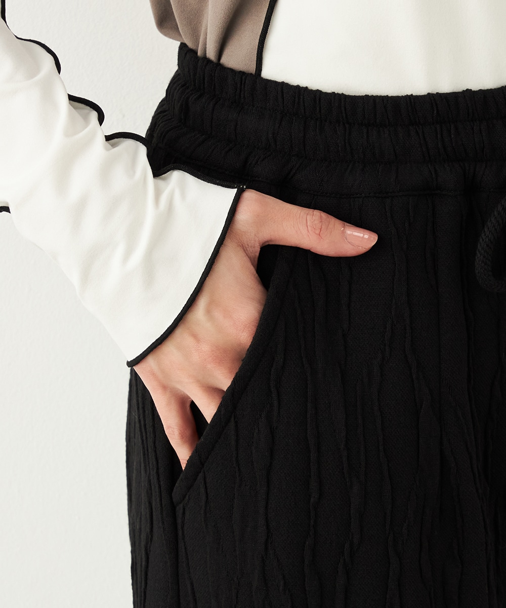 ふくれジャカードワイドパンツ