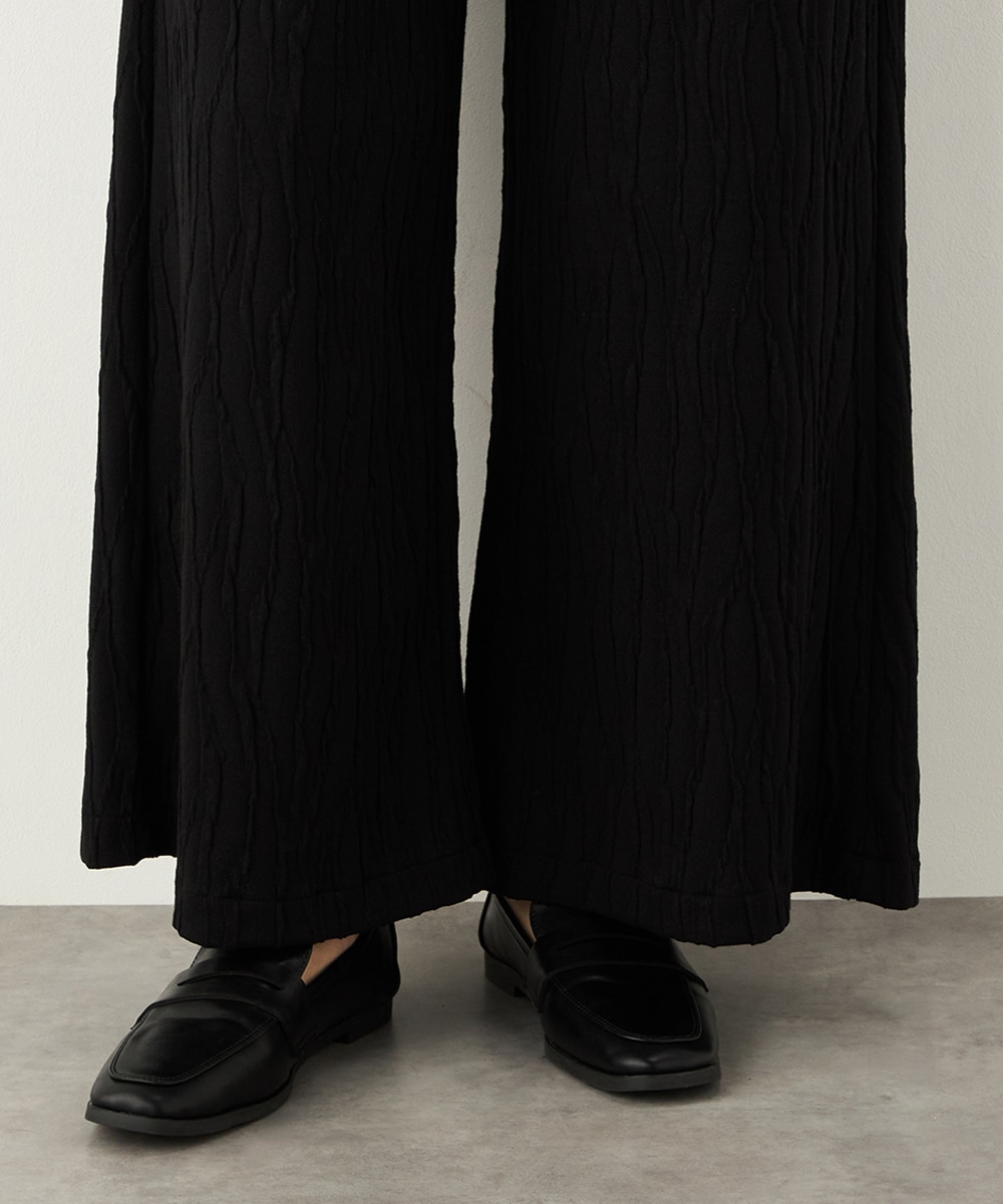 ふくれジャカードワイドパンツ