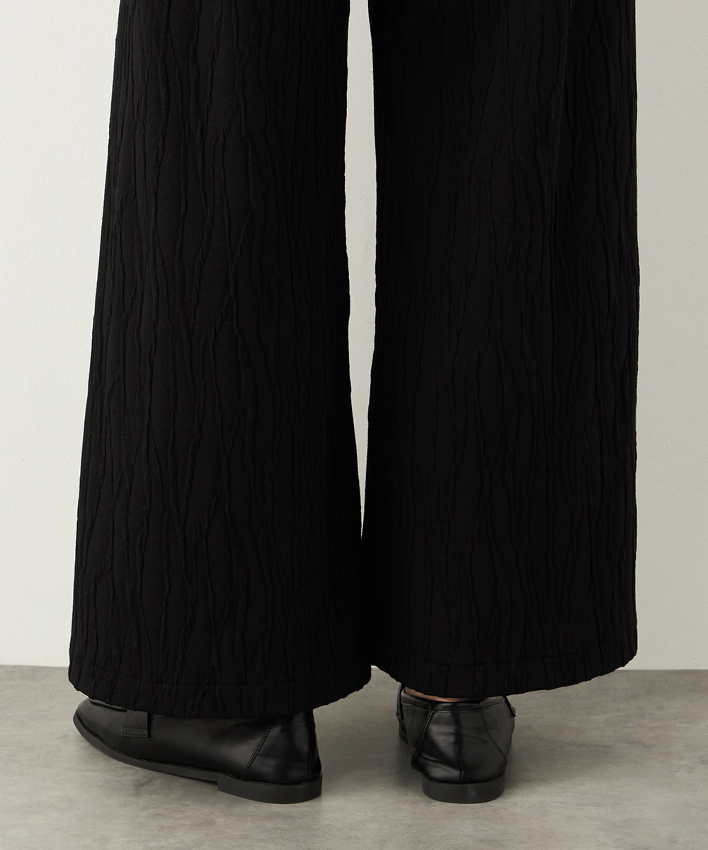 ふくれジャカードワイドパンツ