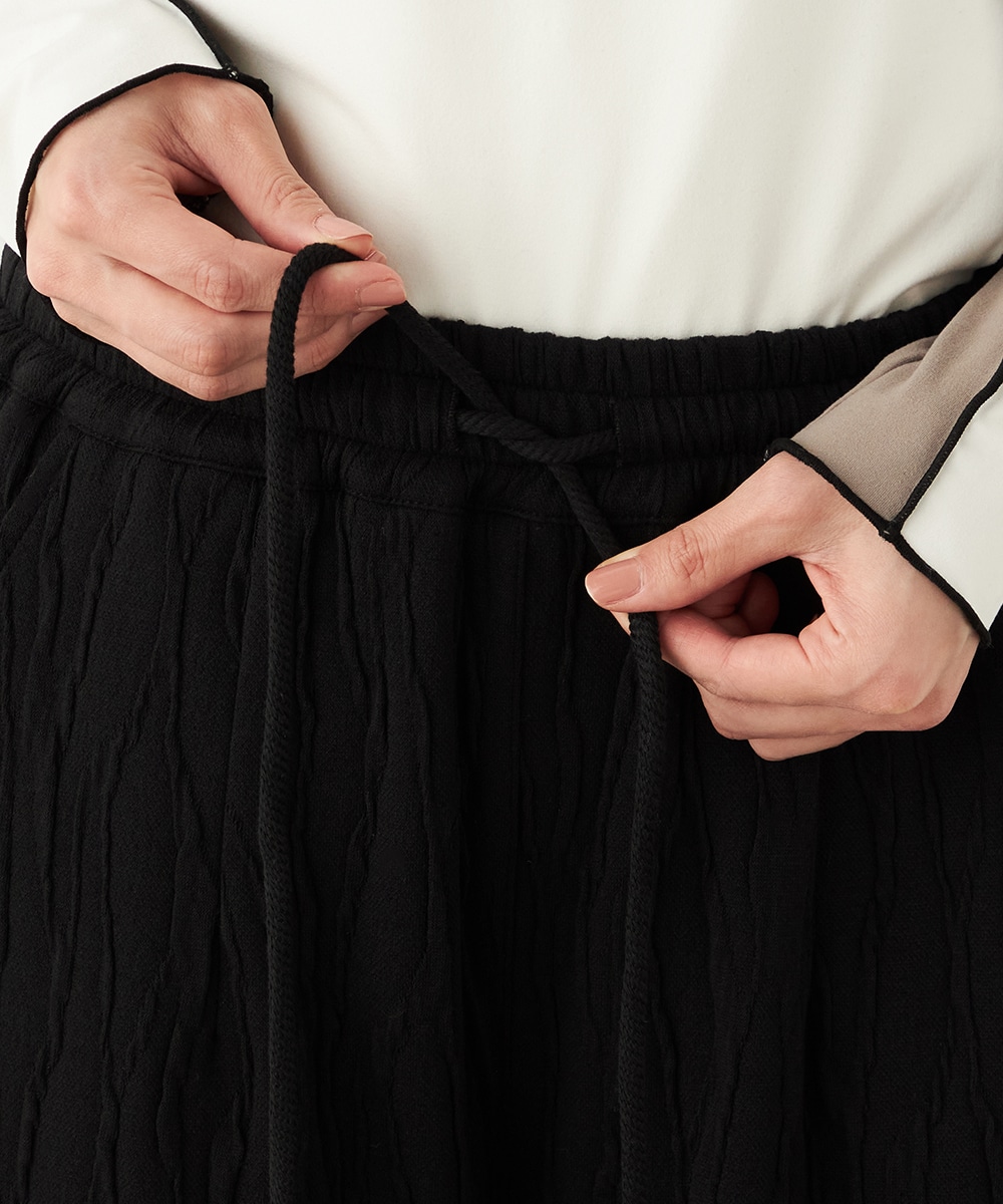 ふくれジャカードワイドパンツ