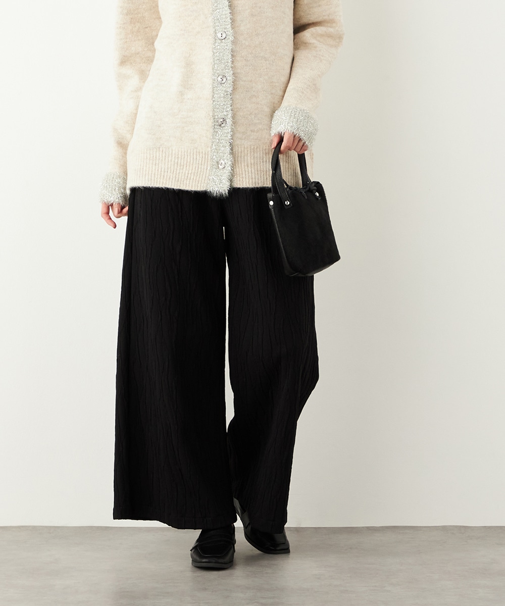ふくれジャカードワイドパンツ