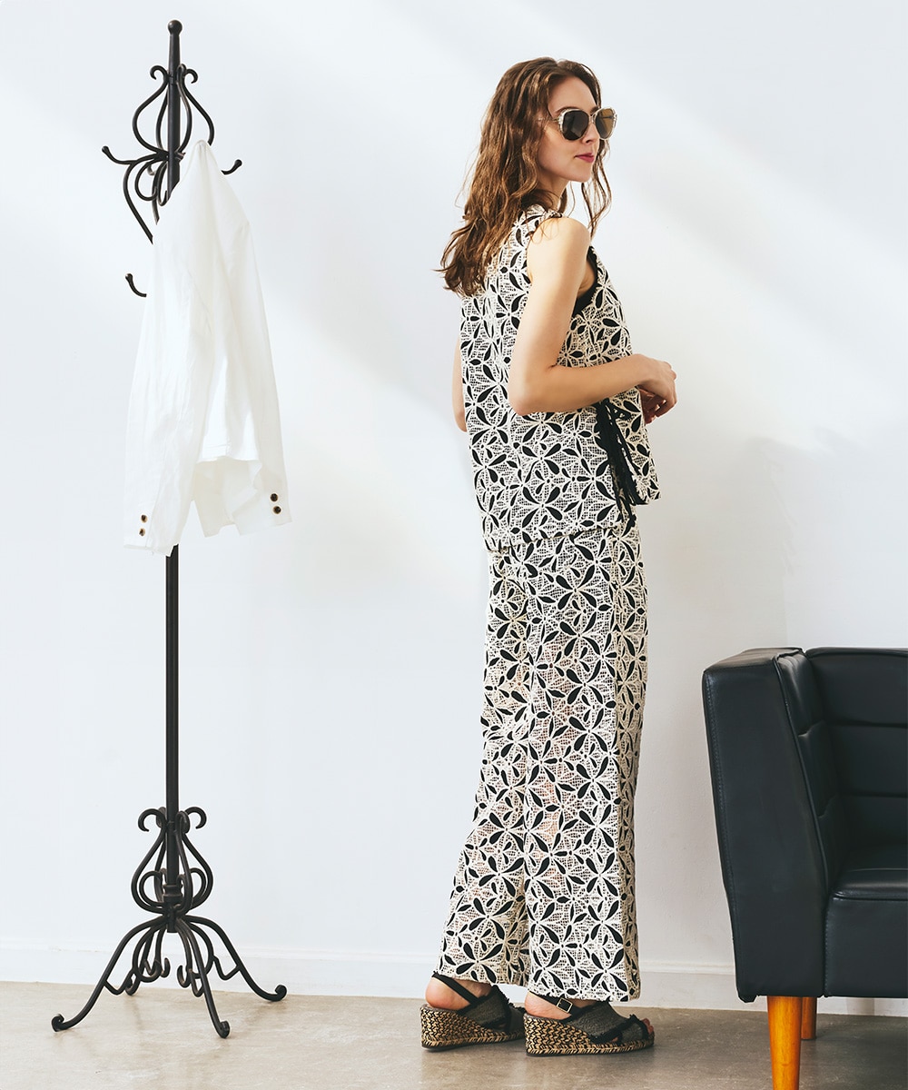 フラワーレースパンツ