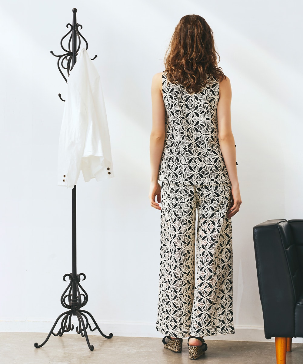 フラワーレースパンツ