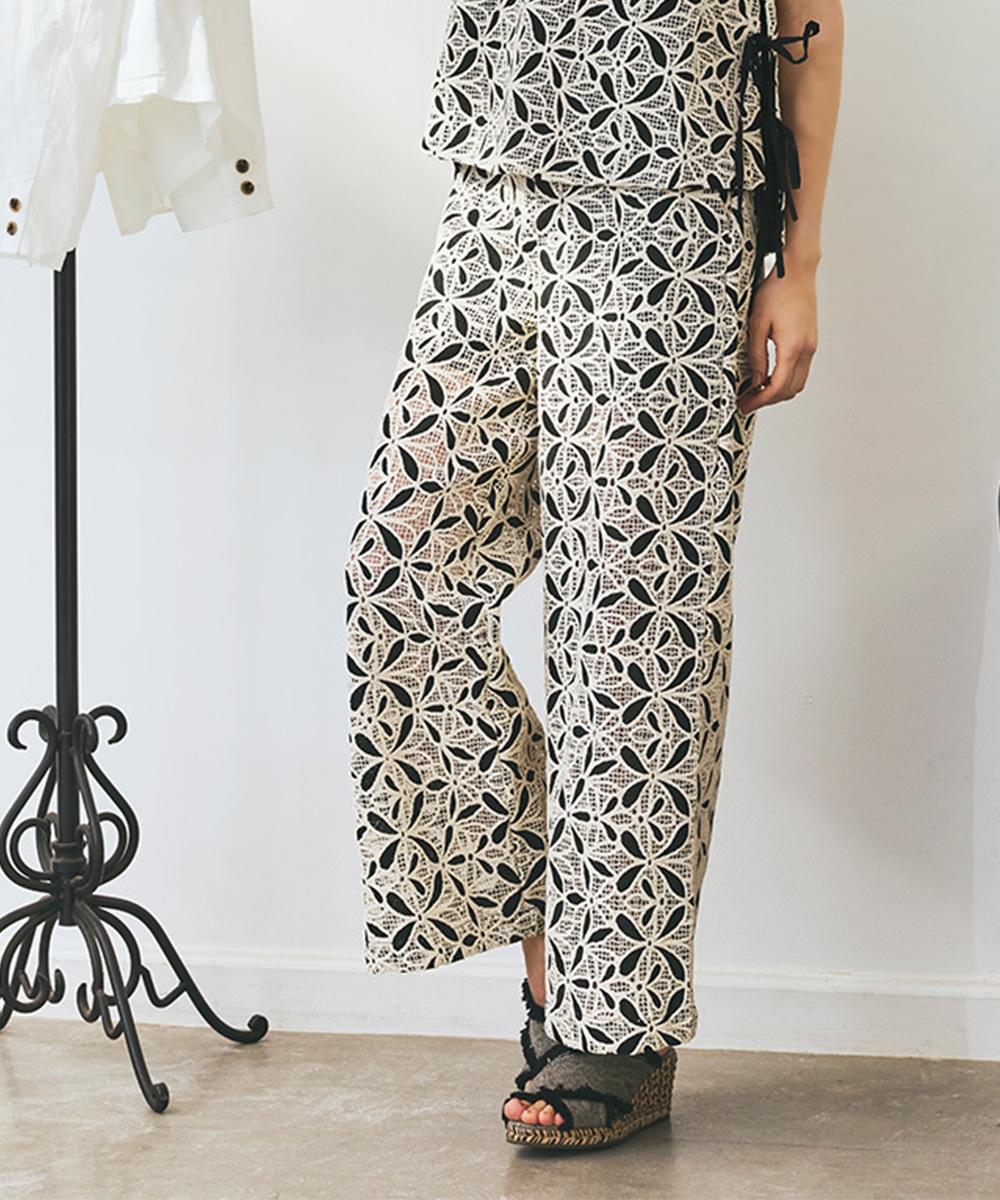 フラワーレースパンツ