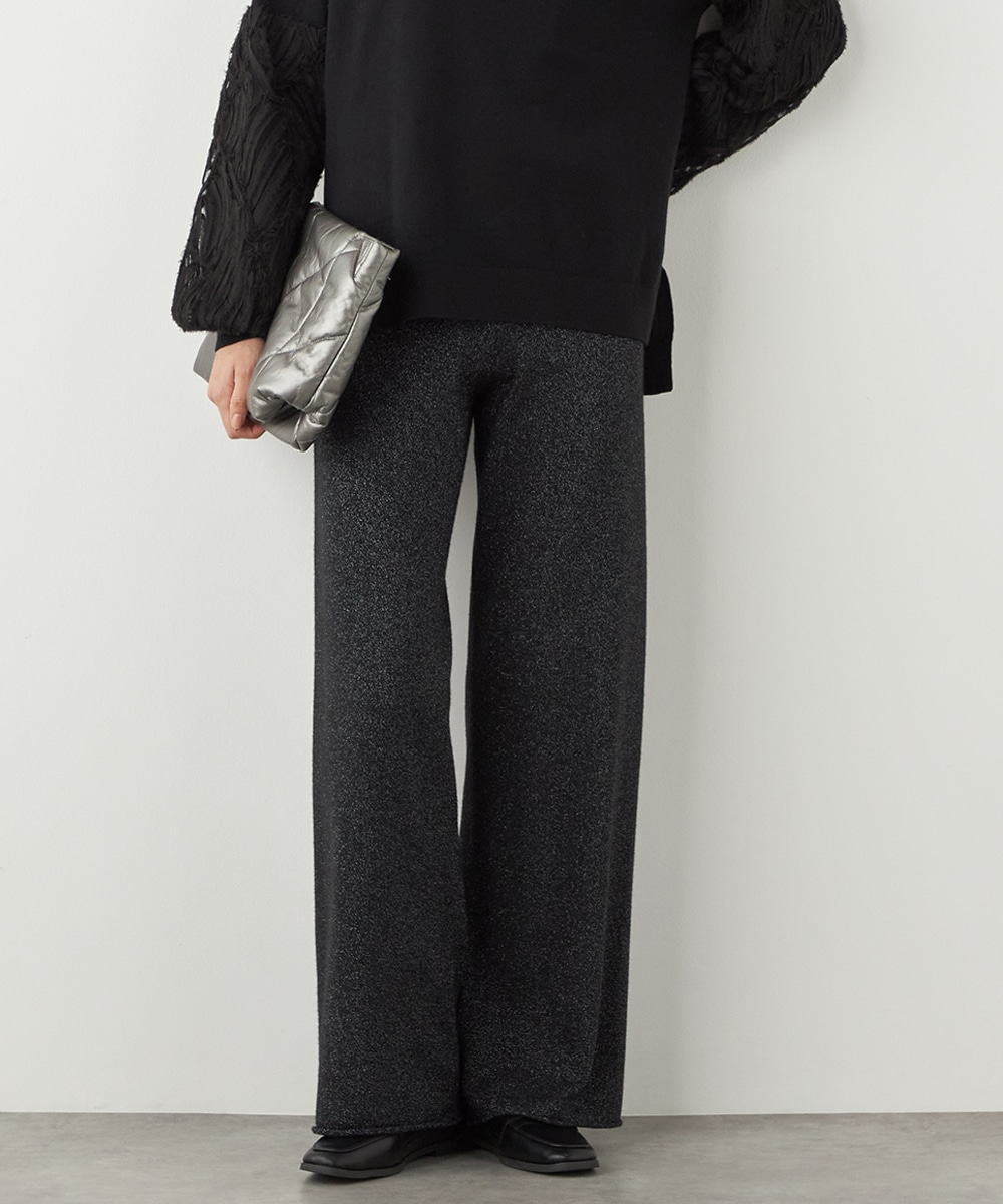 ラメニットパンツ