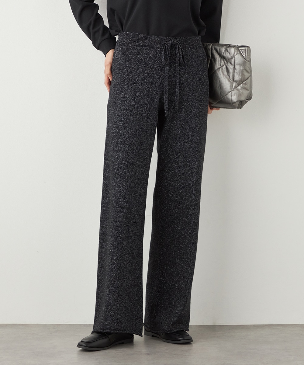 ラメニットパンツ