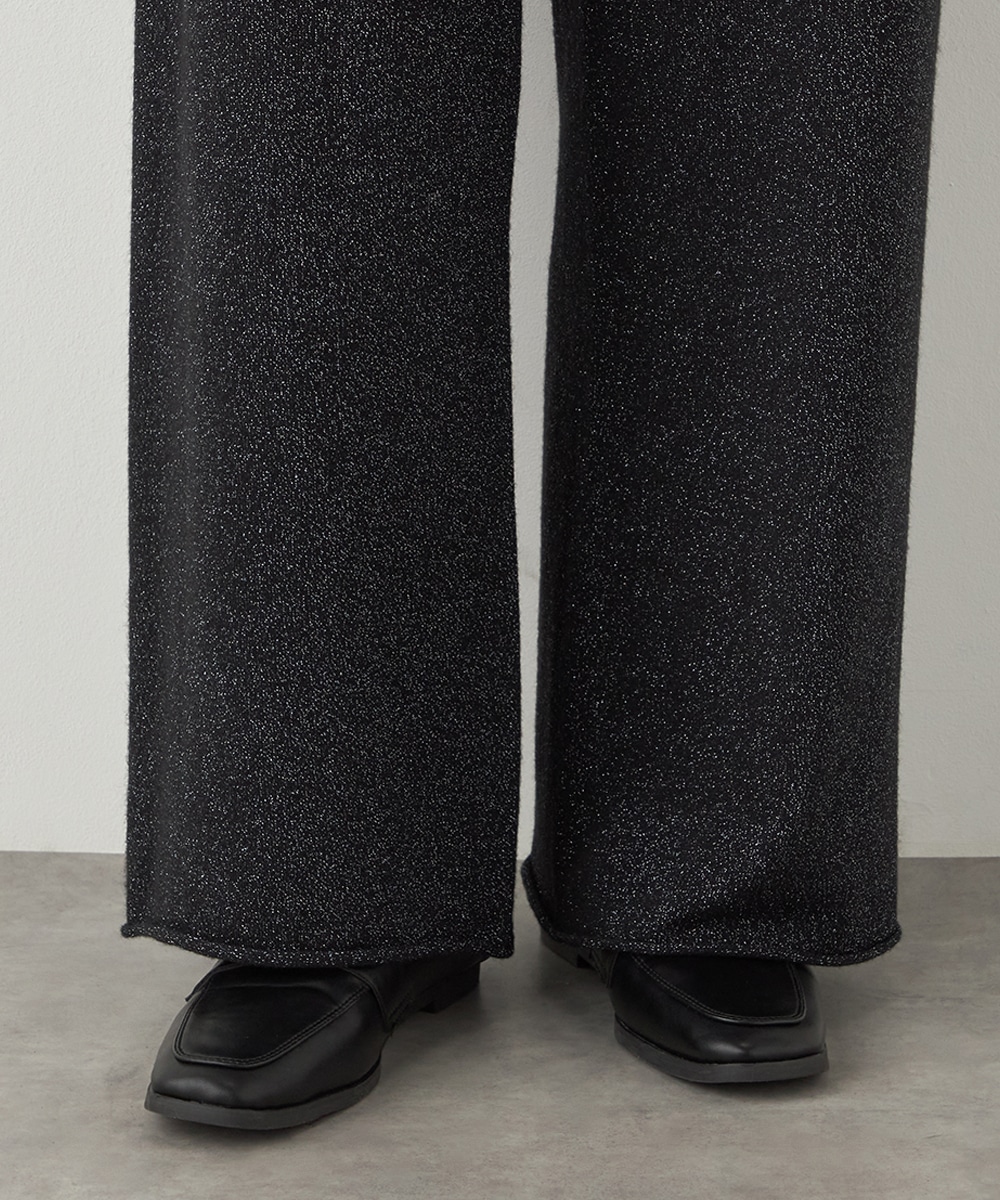 ラメニットパンツ