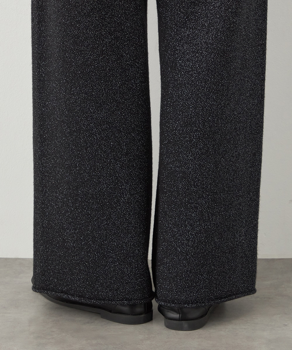 ラメニットパンツ