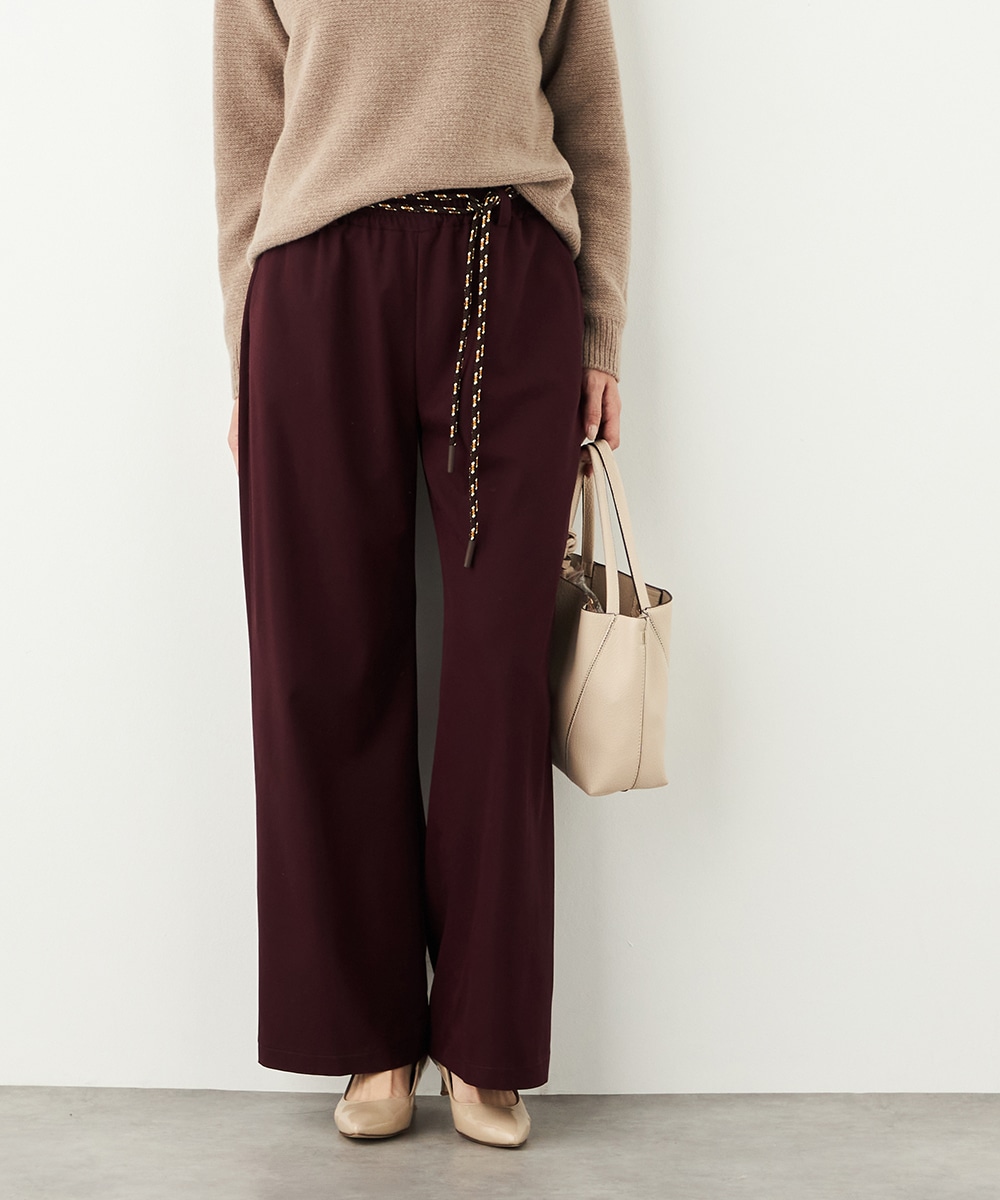 コードベルトワイドパンツ