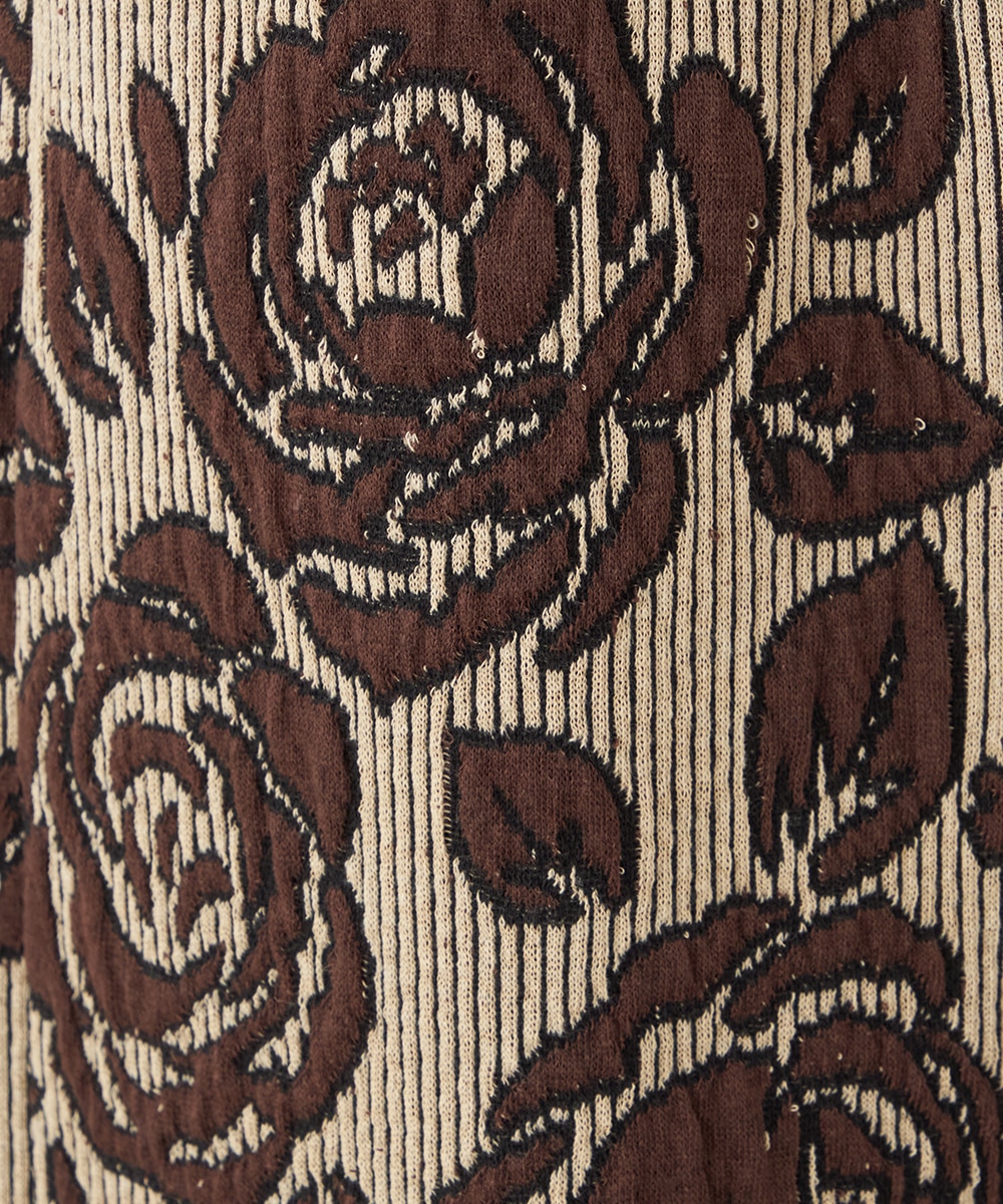 ローズジャカードワイドパンツ