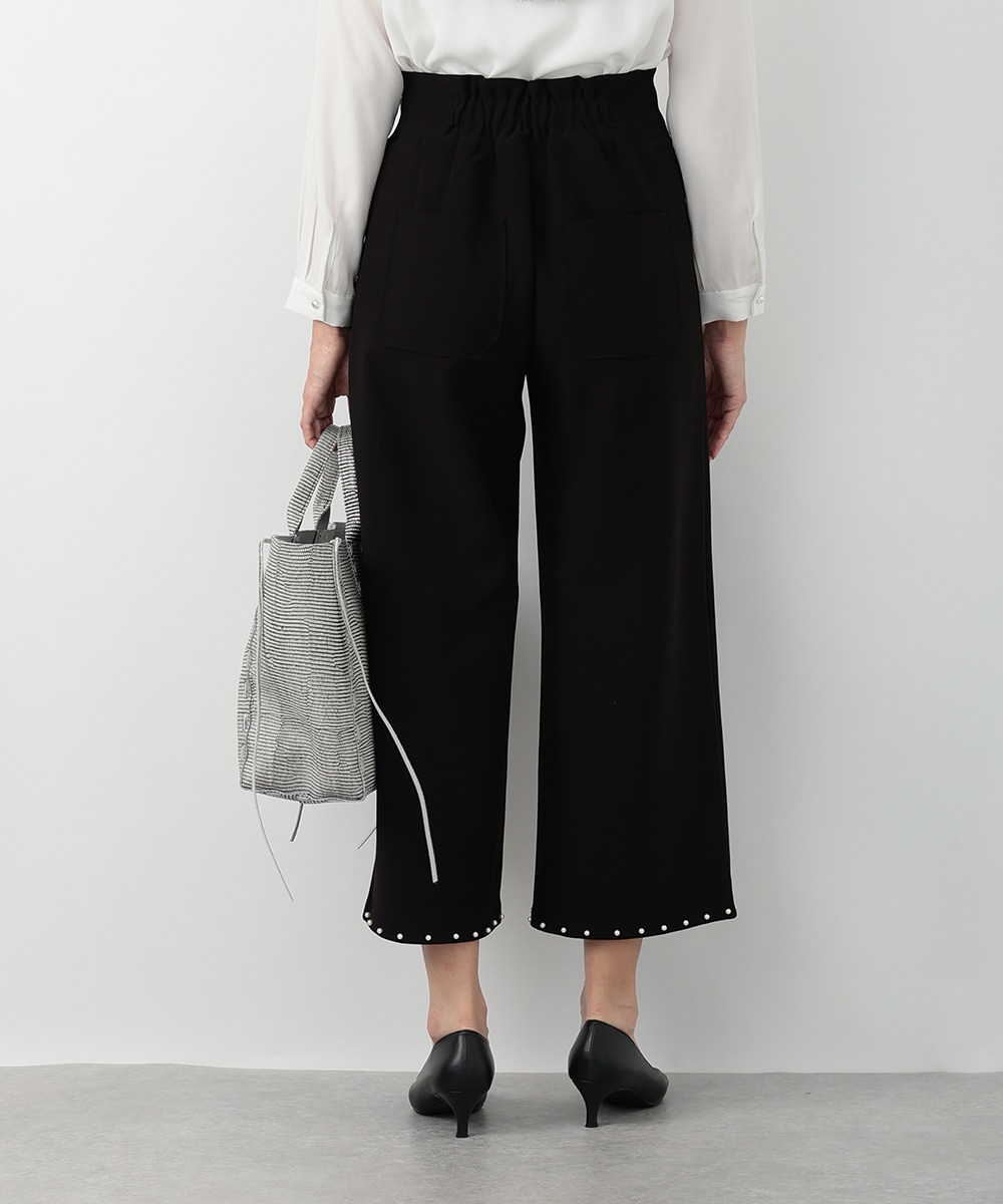 裾パールストレートパンツ