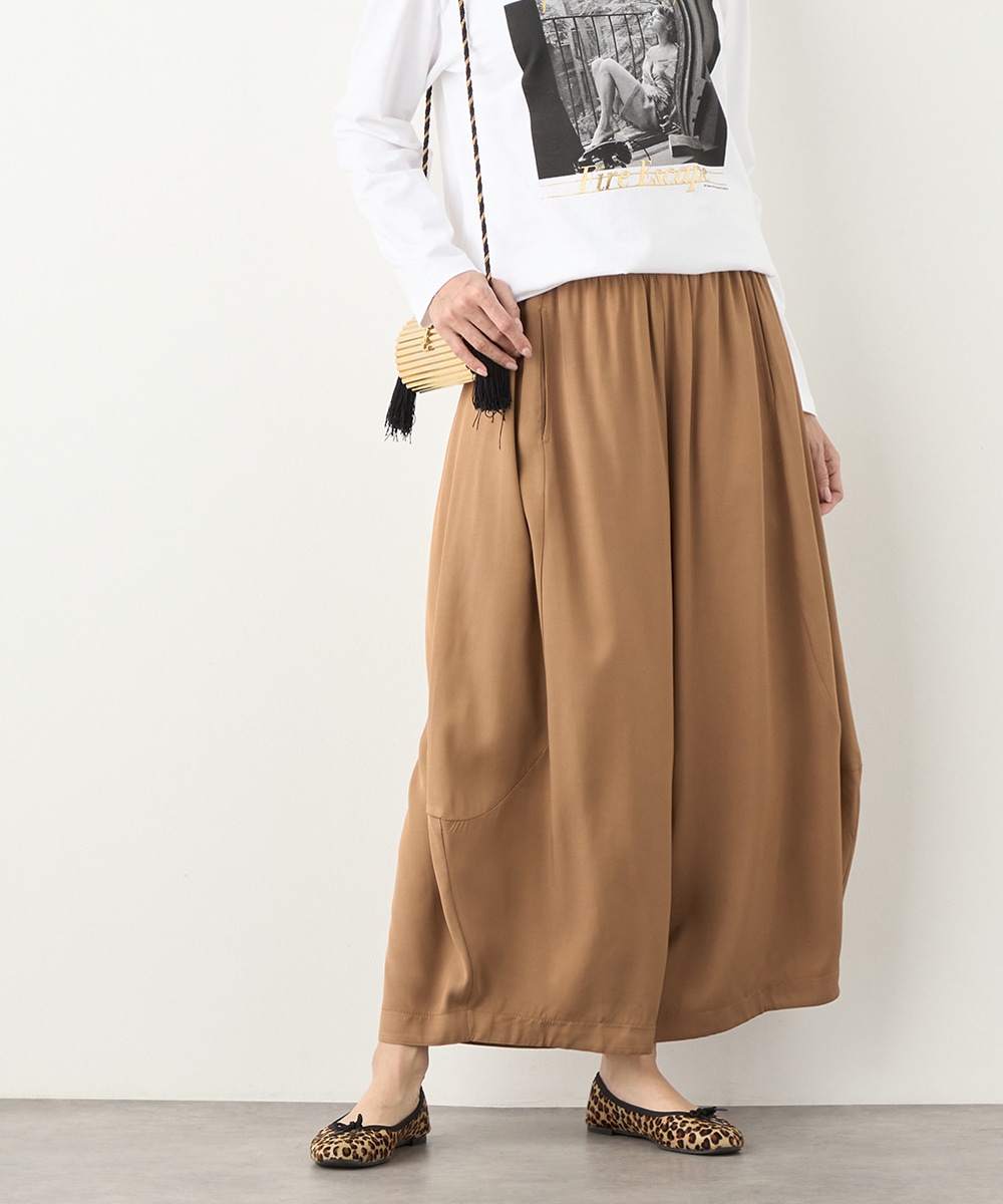 切り替えデザインワイドパンツ