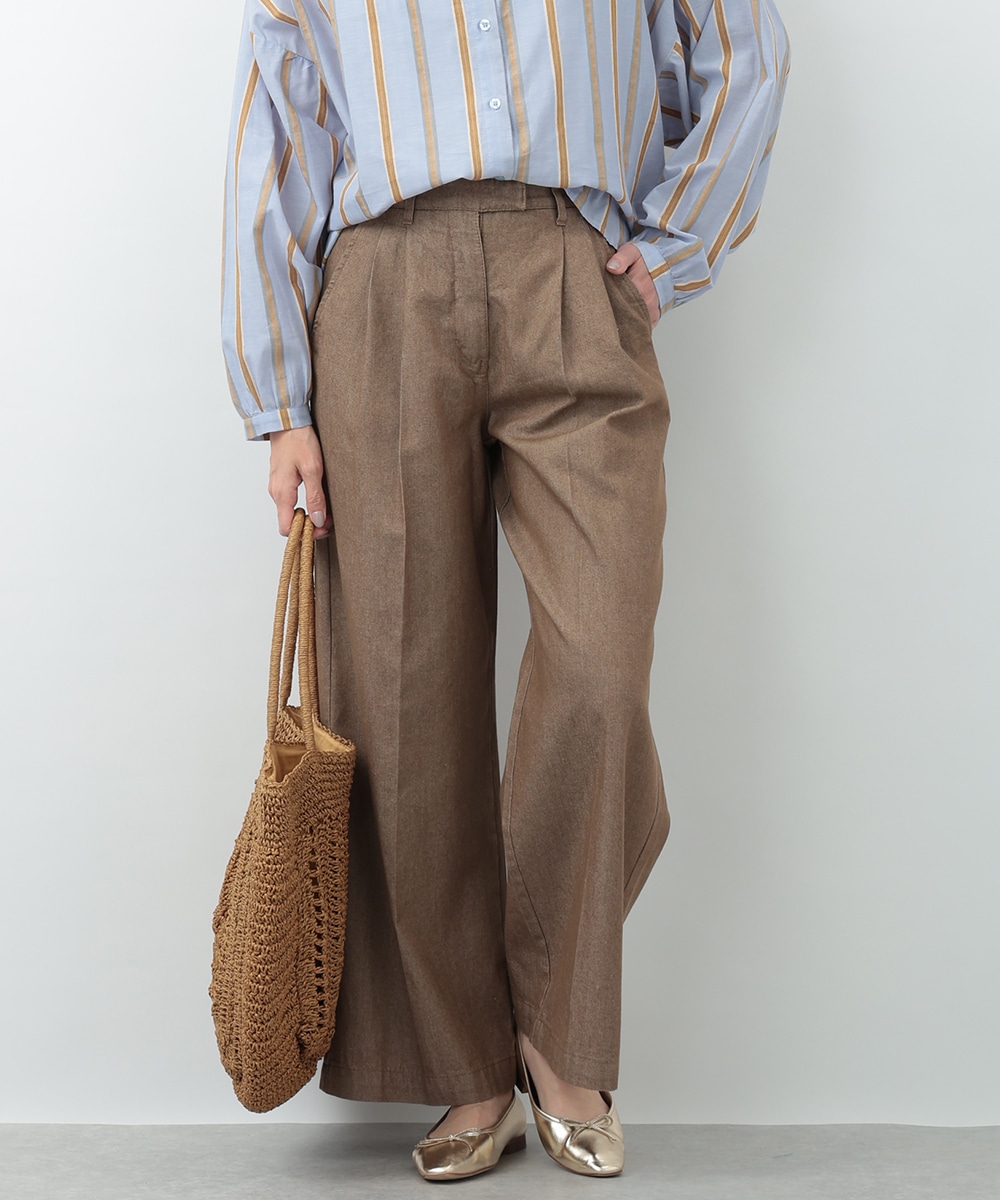 タックワイドパンツ