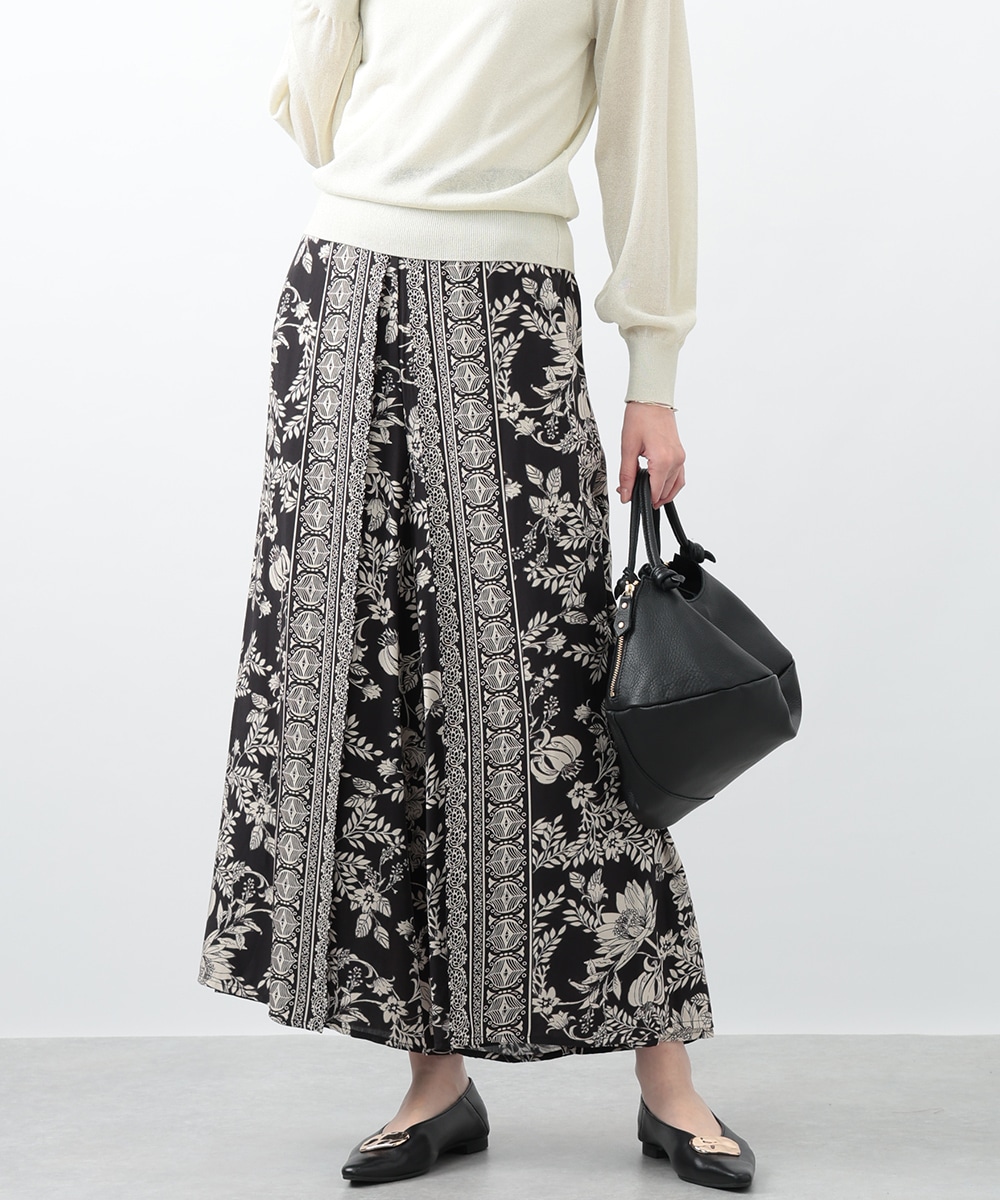 スカーフプリントラップパンツ