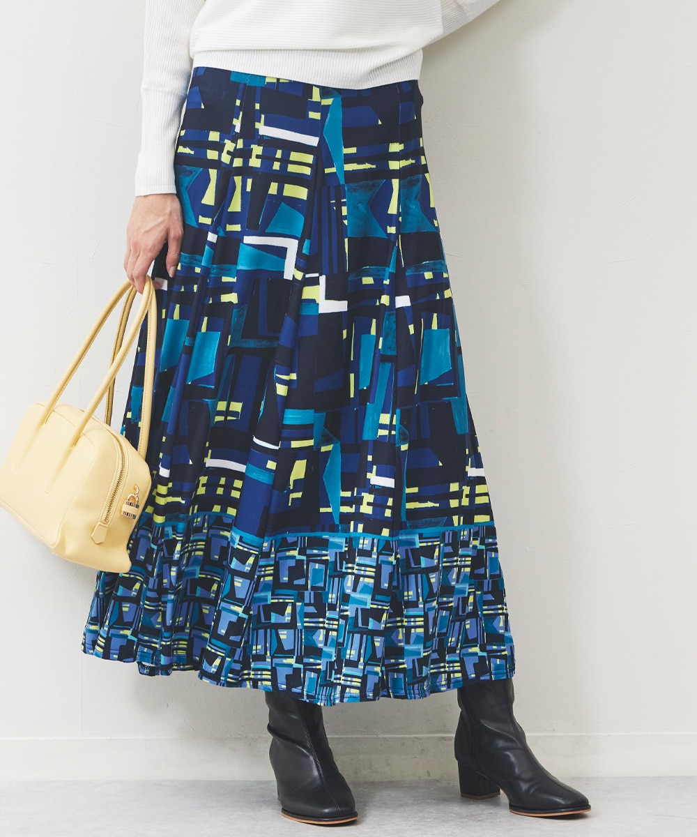Luxe armoire capriceのパネルプリントジャージスカート