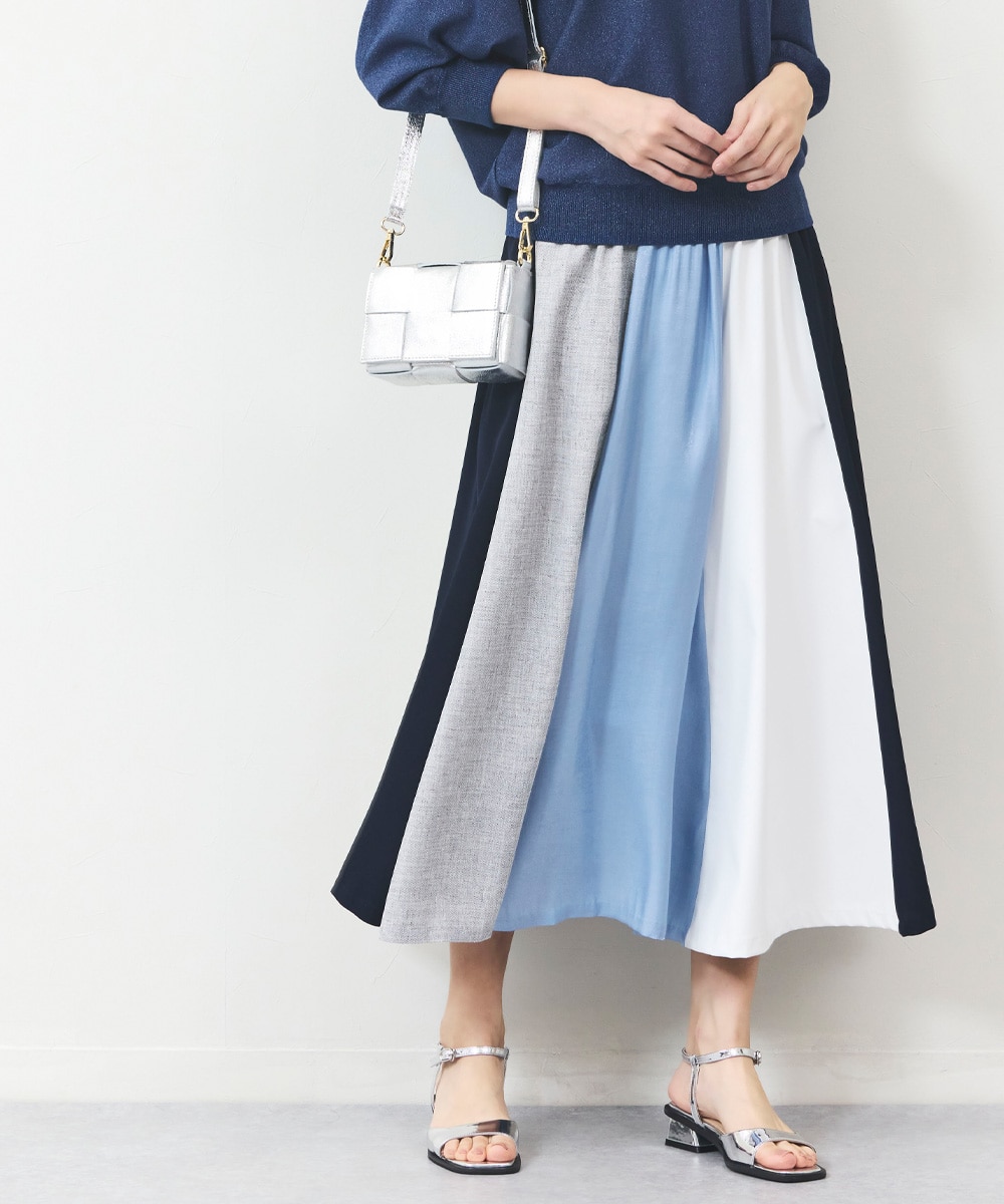 Luxe armoire capriceのストライプ切り替えスカート