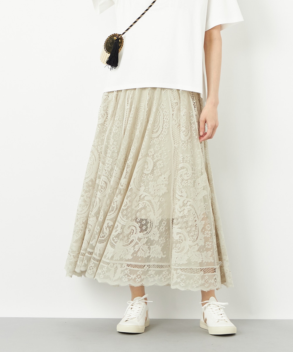  armoire capriceのレースフレアスカート