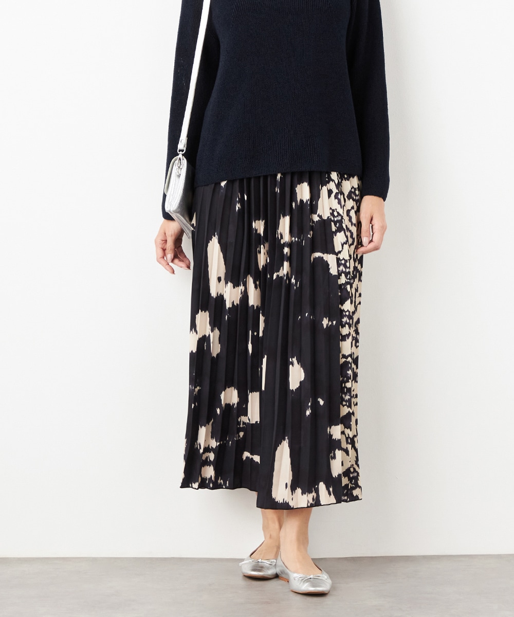  armoire capriceのモノトーン切り替えプリーツスカート