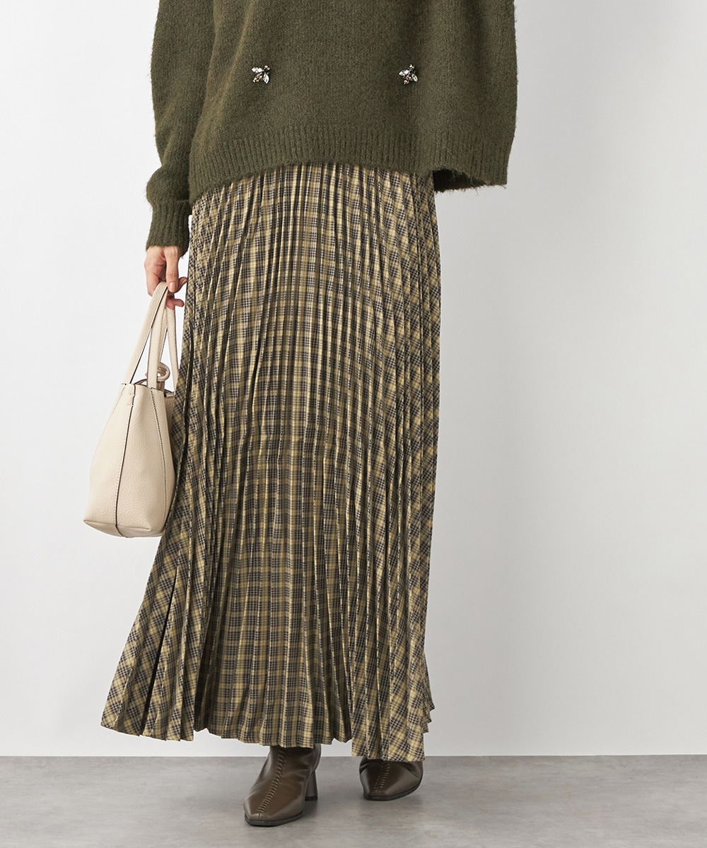 チェックプリーツスカート