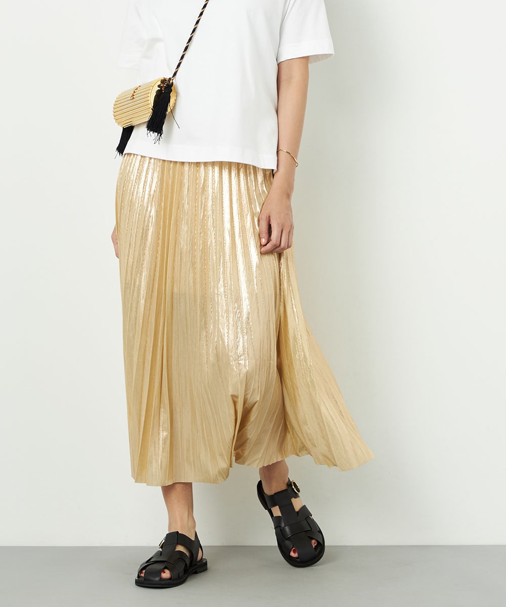 Luxe armoire capriceのラメプリーツスカート