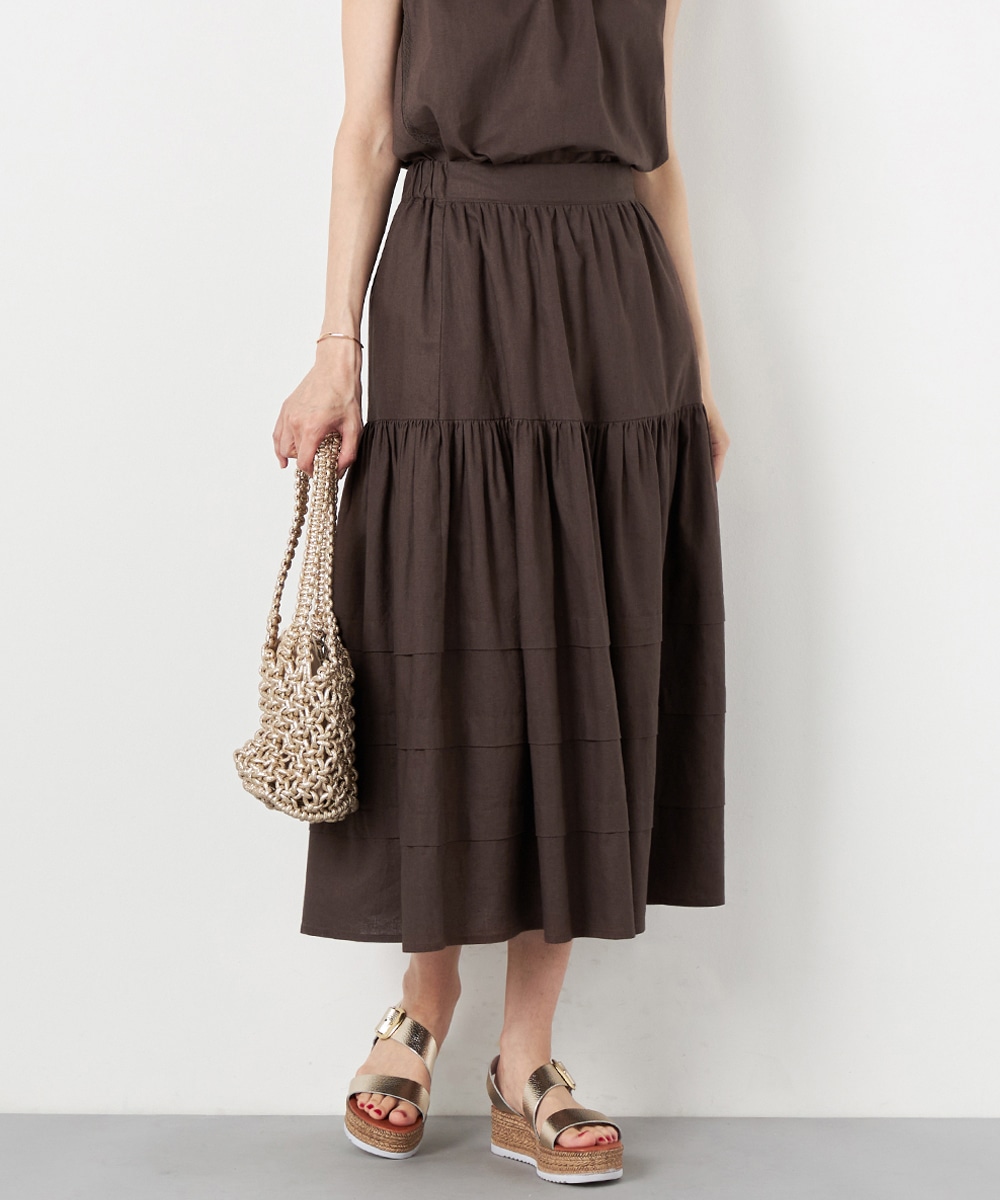  armoire capriceのコットンリネンスカート