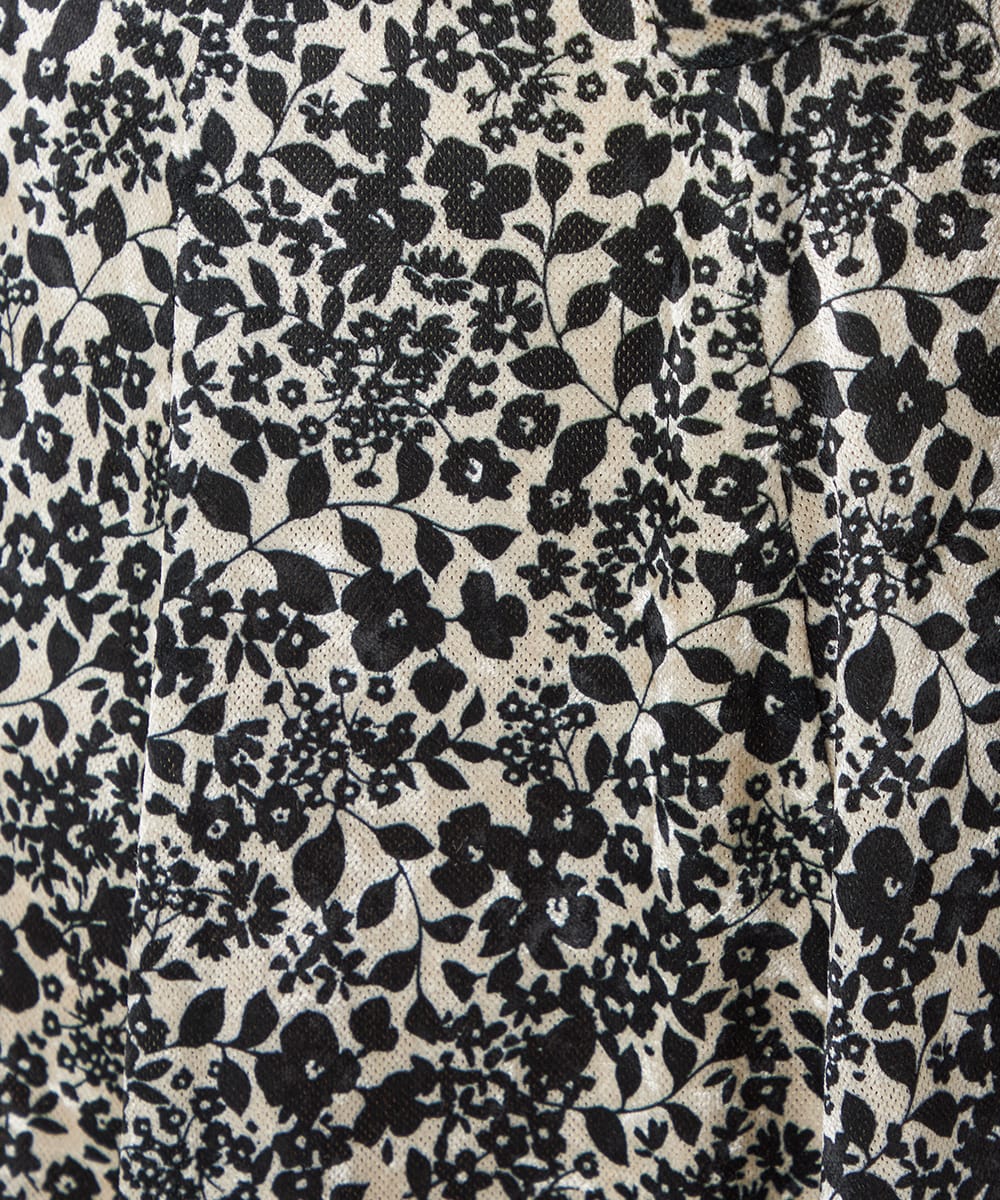 プチフラワープリントジャージスカート