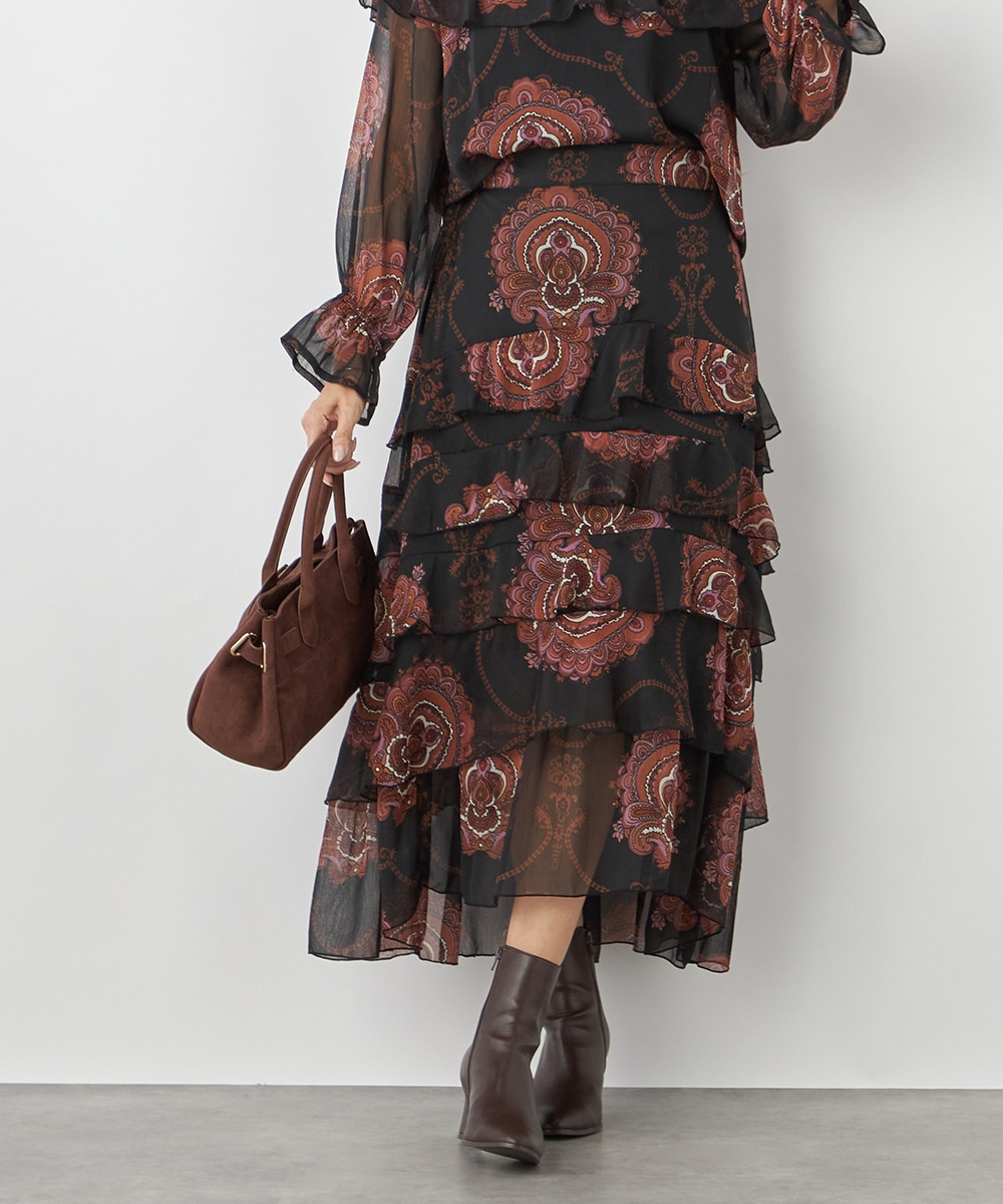  armoire capriceのビッグモチーフフリルスカート