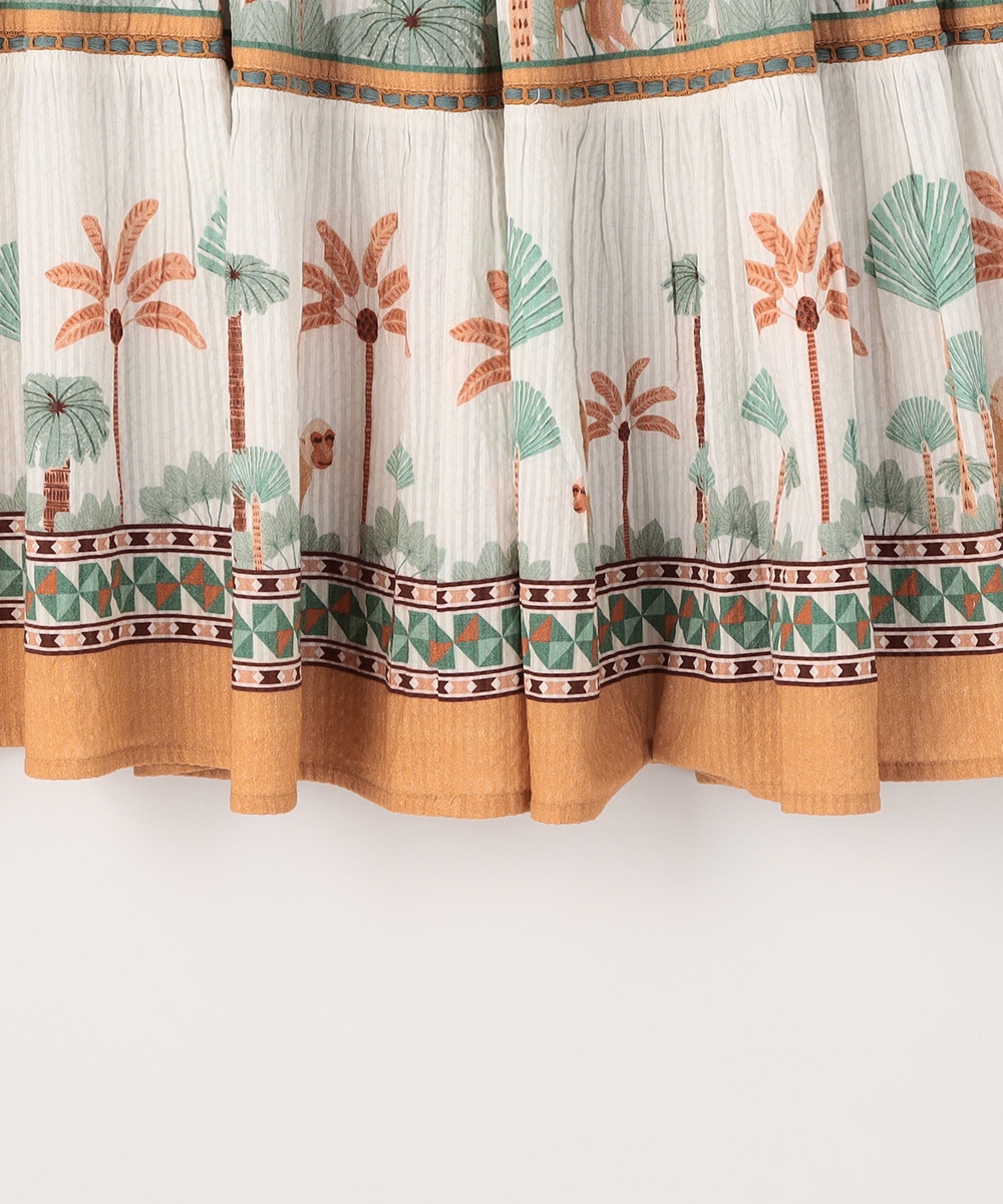 パネルモンキーティアードスカート