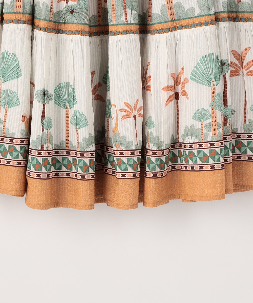 パネルモンキーティアードスカート