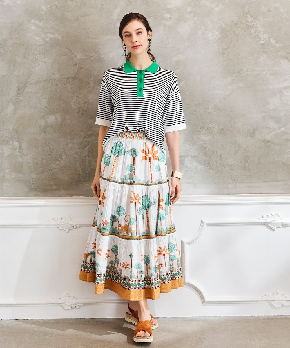 パネルモンキーティアードスカート