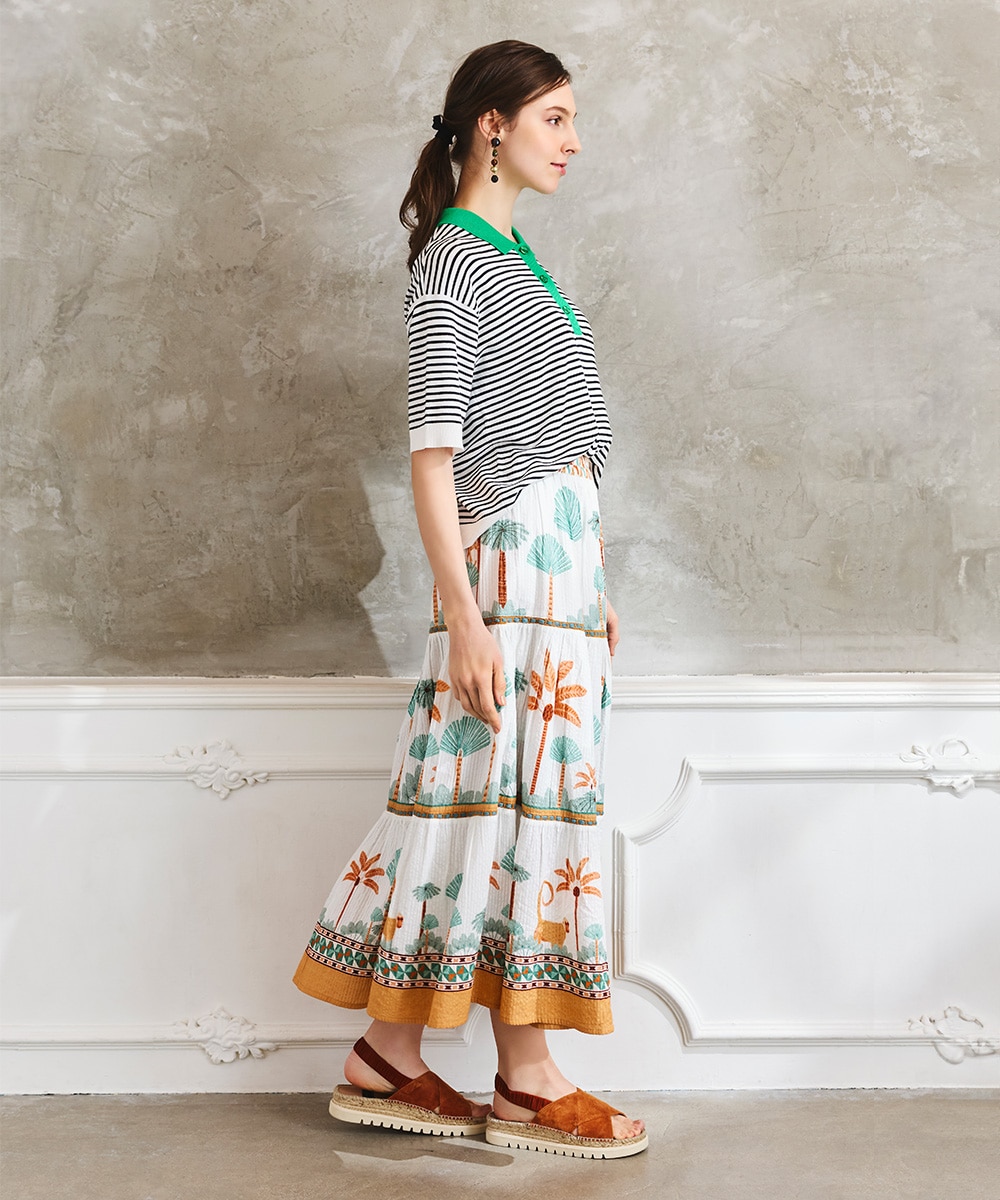 パネルモンキーティアードスカート