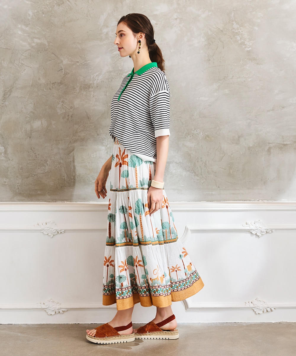 パネルモンキーティアードスカート