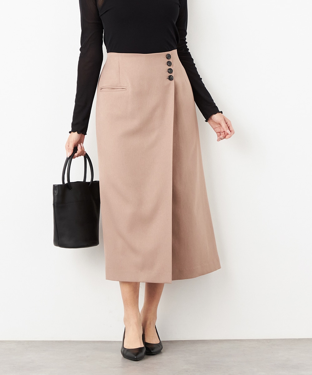  armoire capriceのラップ風セミタイトスカート