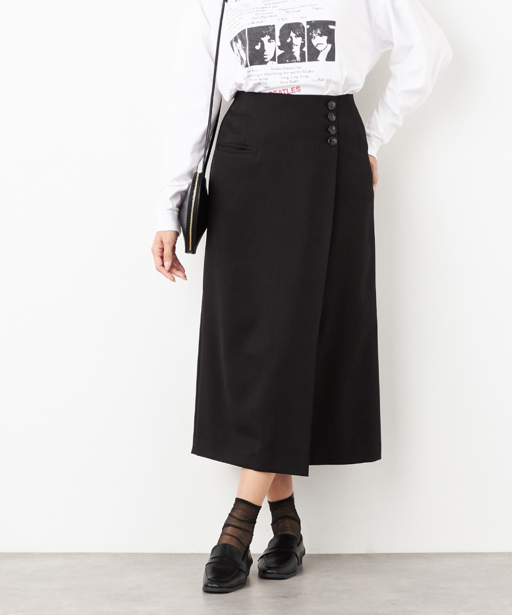  armoire capriceのラップ風セミタイトスカート