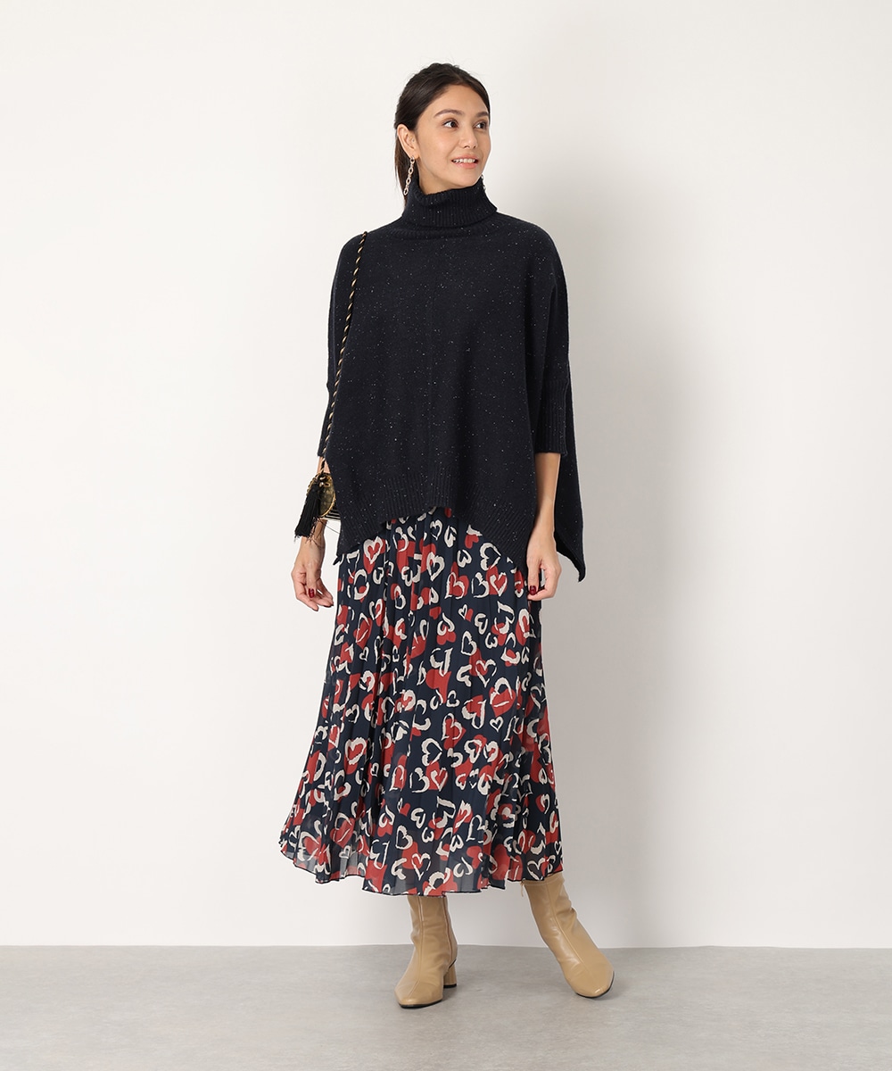 ハートプリントプリーツスカート