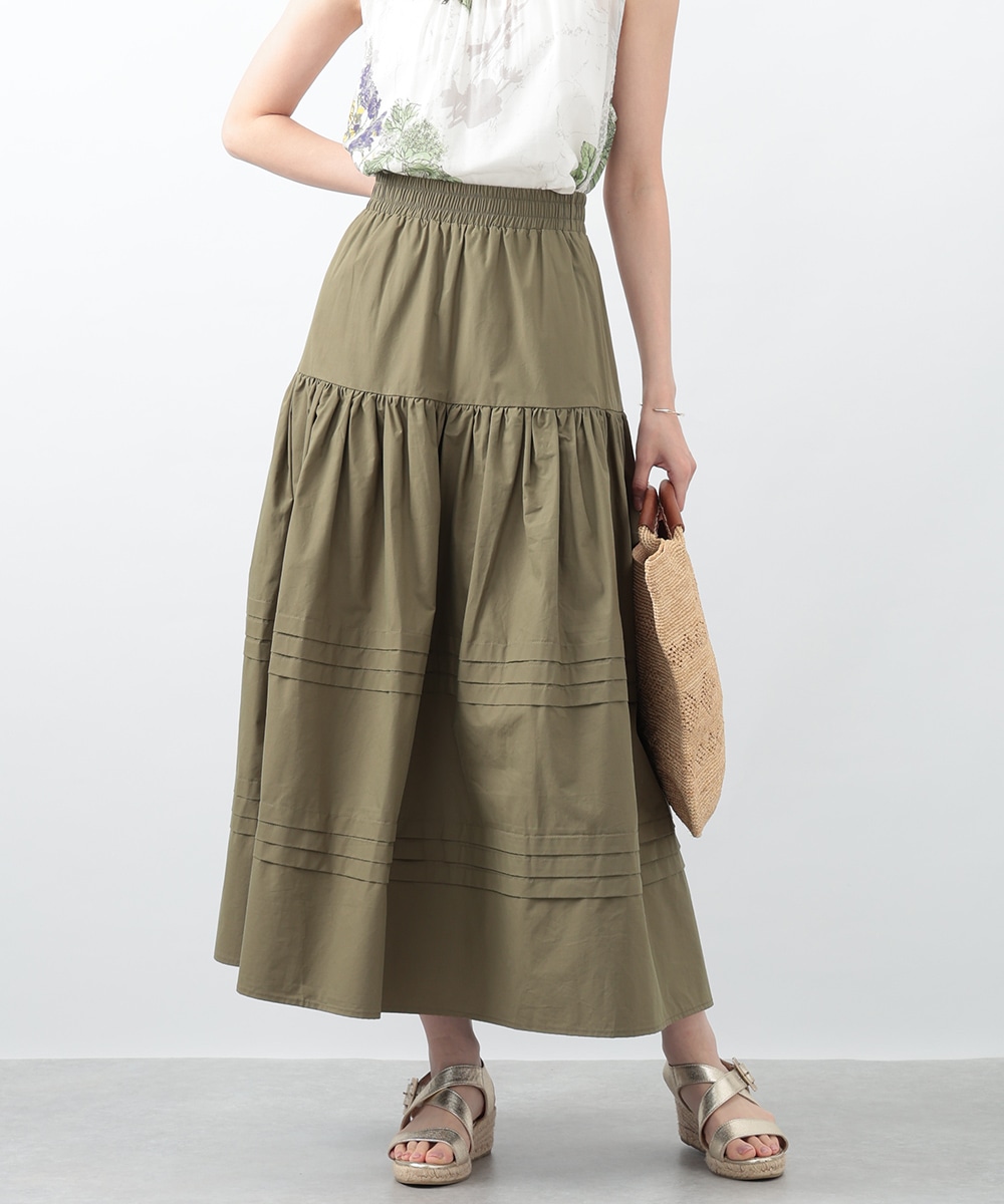 ティアードロングスカート