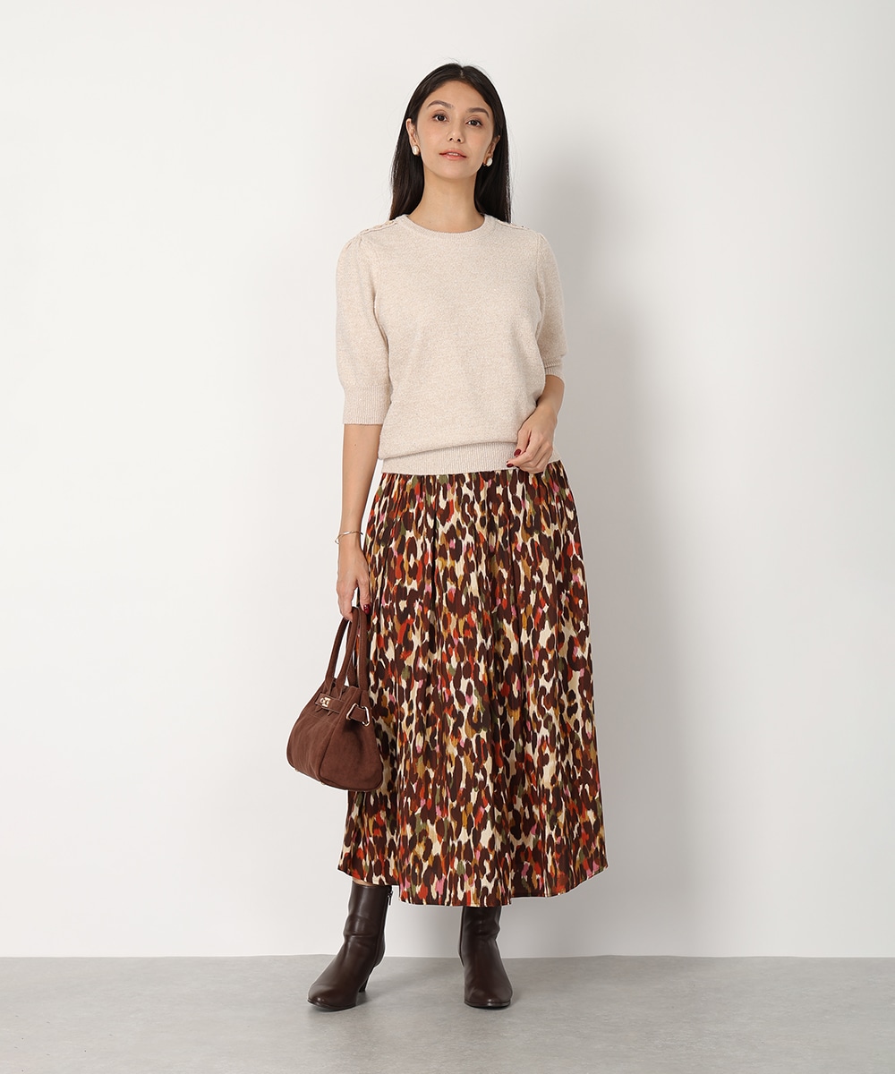 ぼかしアニマルプリントスカート