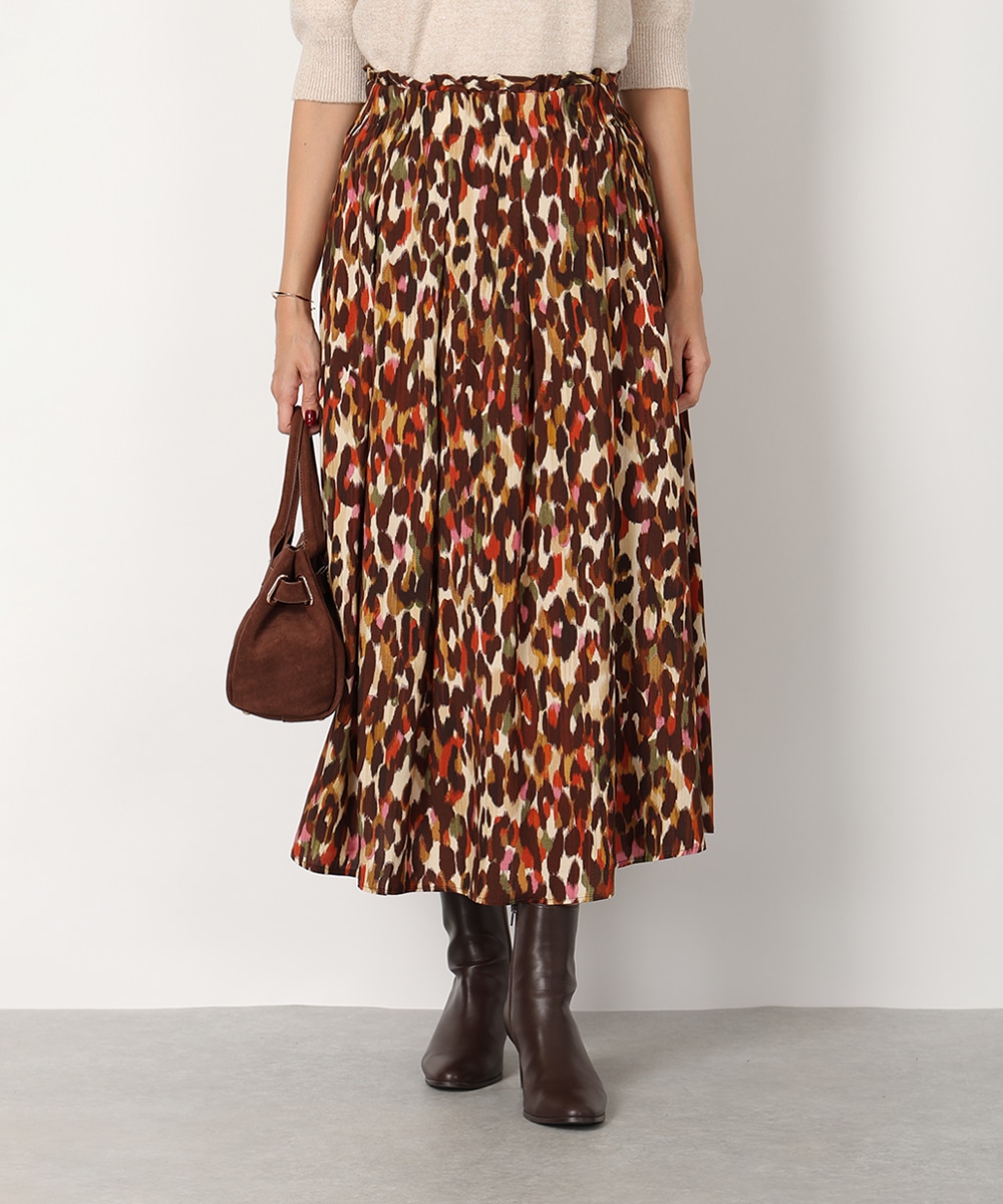 ぼかしアニマルプリントスカート