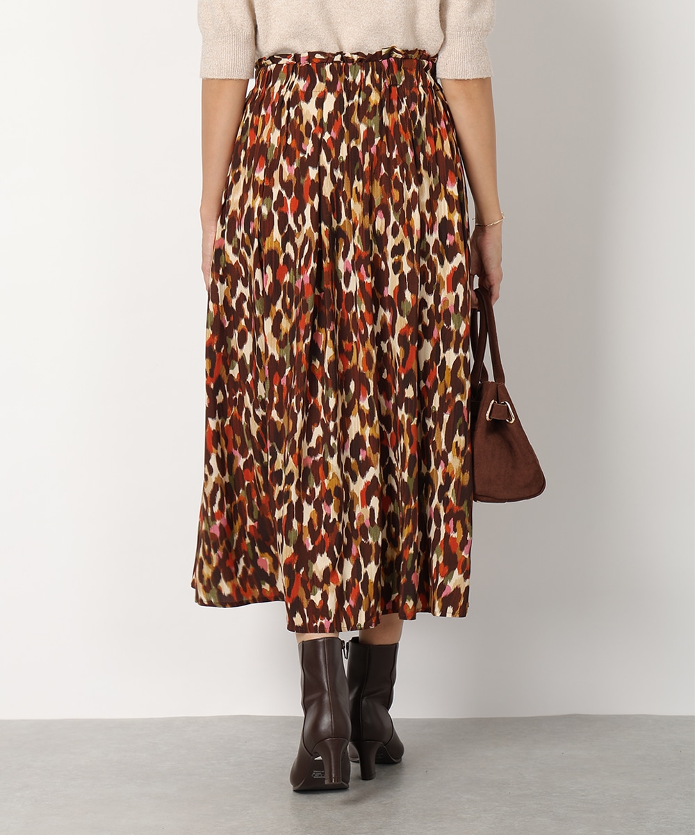 ぼかしアニマルプリントスカート
