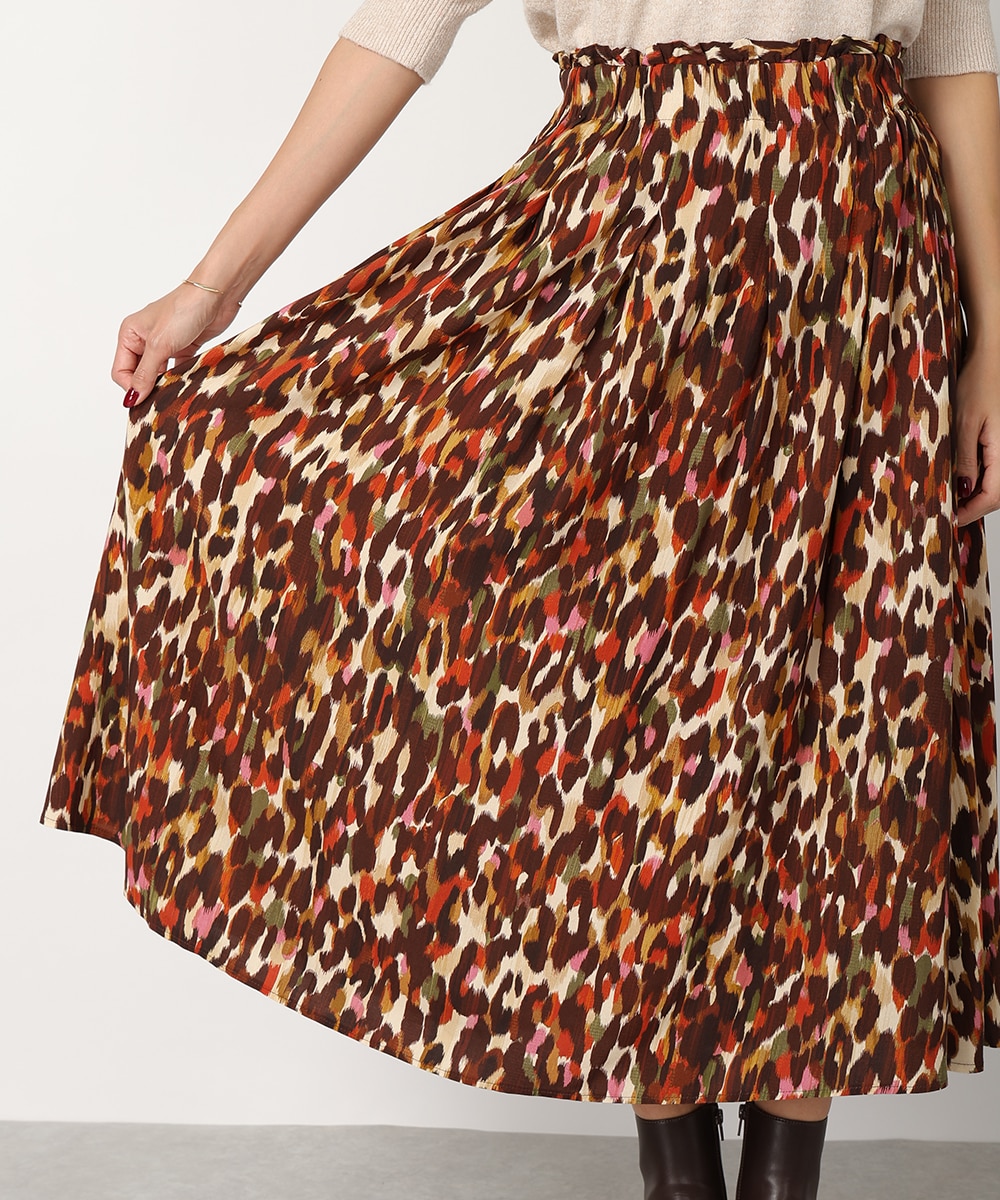 ぼかしアニマルプリントスカート