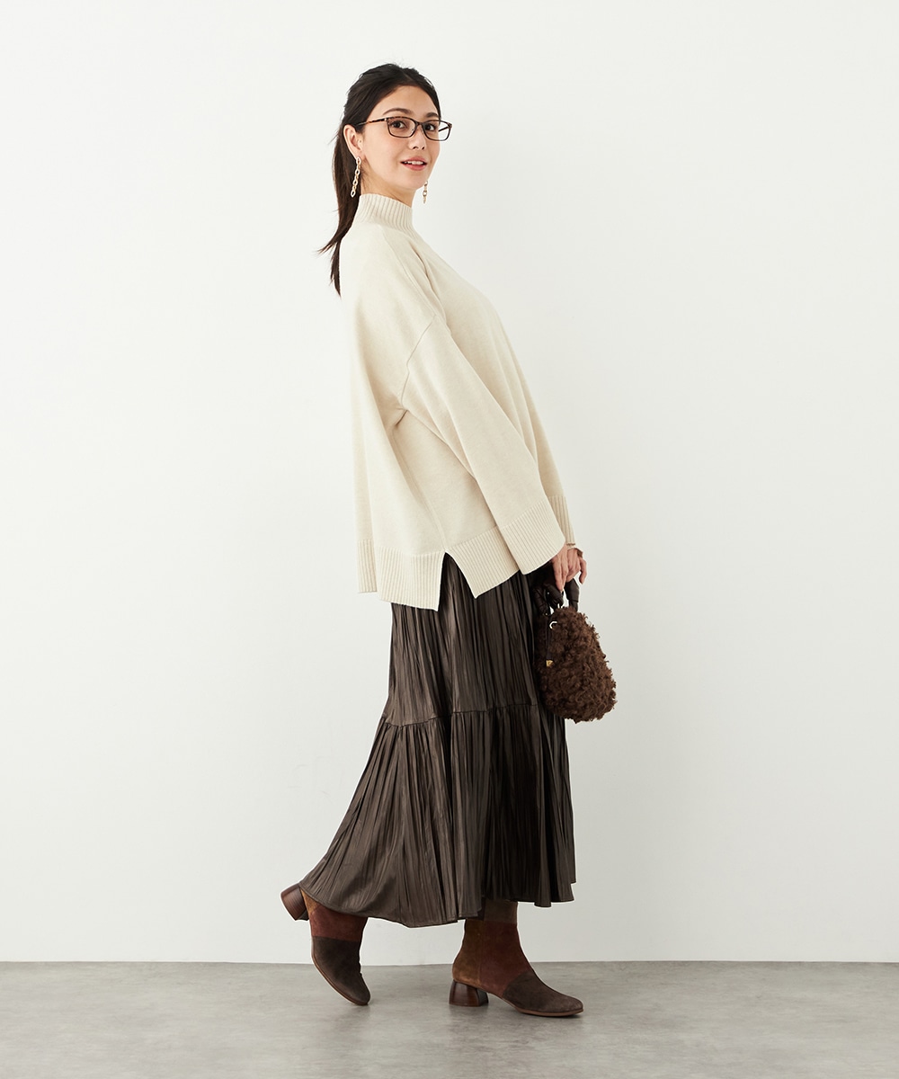 エコレザープリーツスカート